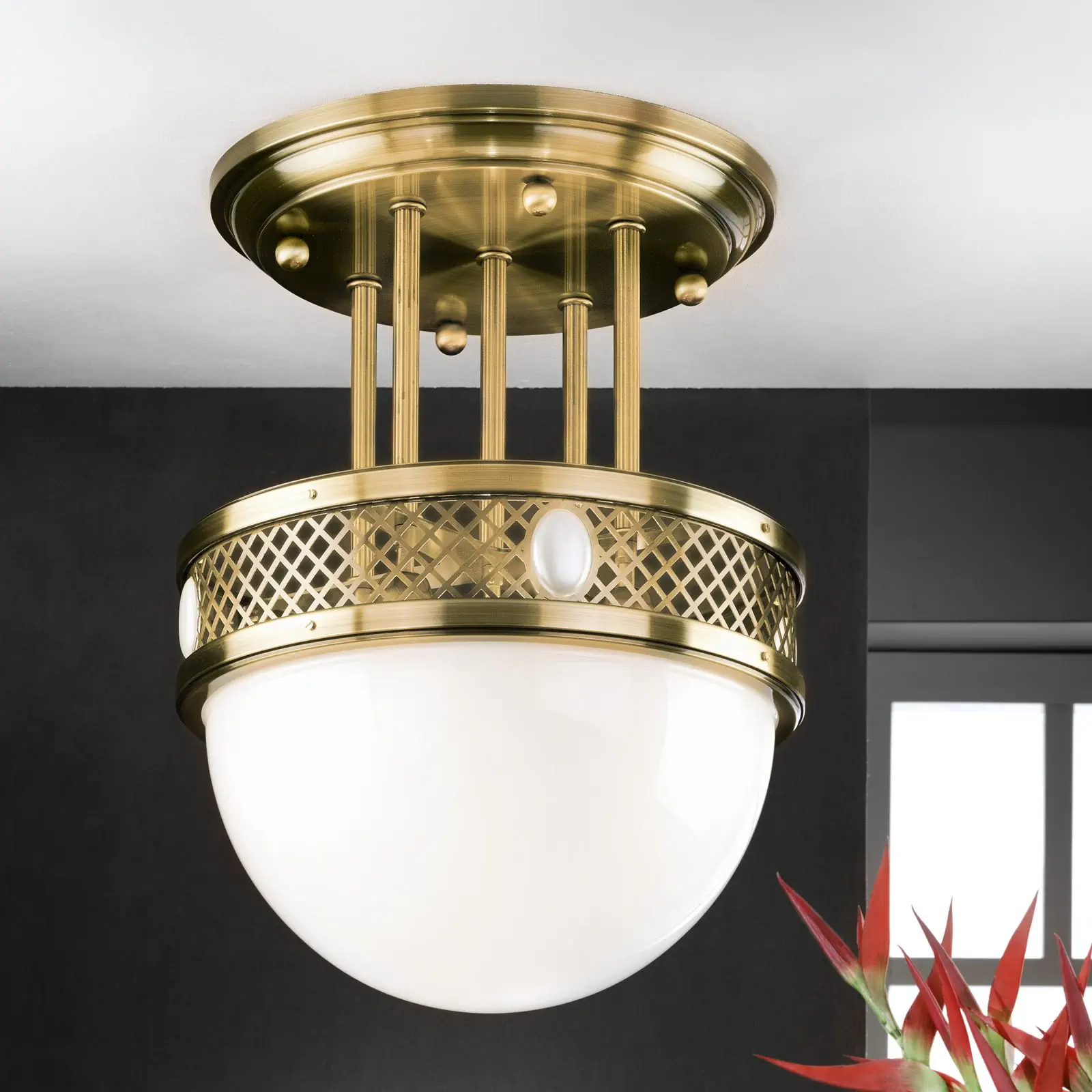 Viseća plafonska lampa ALT WIEN, sjajni mesing, 46 cm