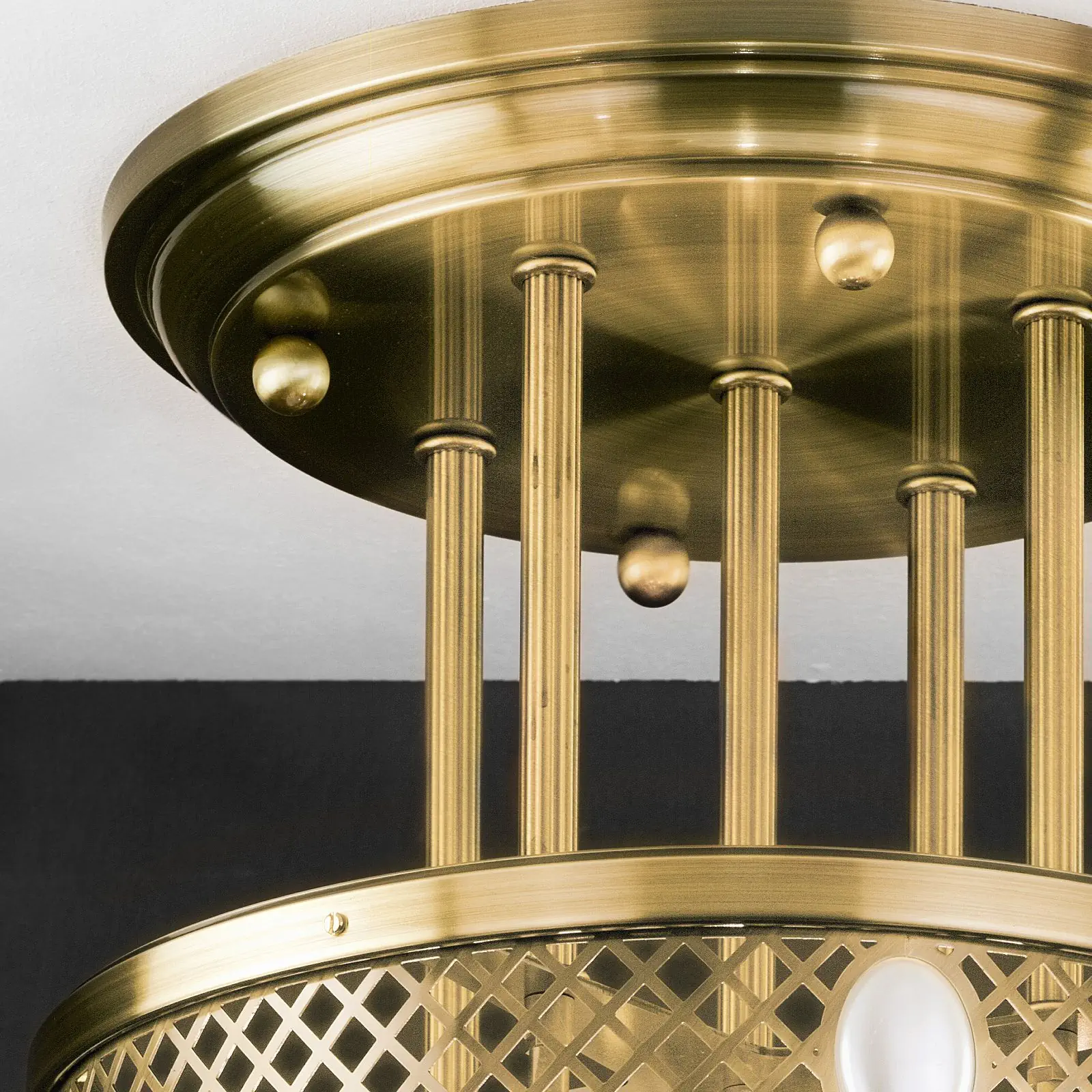 Viseća plafonska lampa ALT WIEN, sjajni mesing, 46 cm - 4