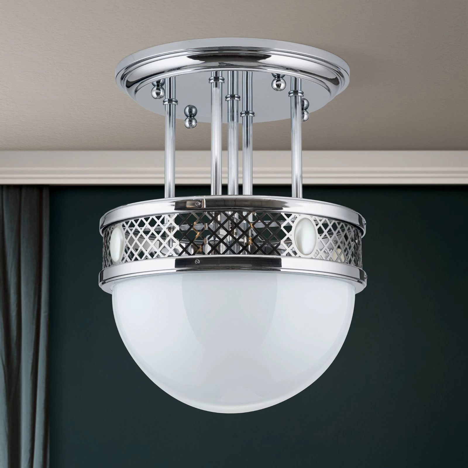 Viseća plafonska lampa ALT WIEN, 5 izvora svetla, 46 cm, sjajni nikl - 3