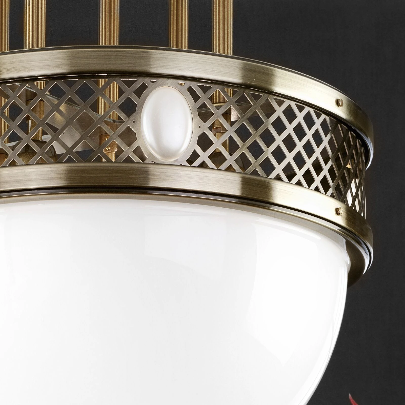 Plafonska lampa sa kratkim vešanjem Alt Wien, antik mesing, 46 cm - 3