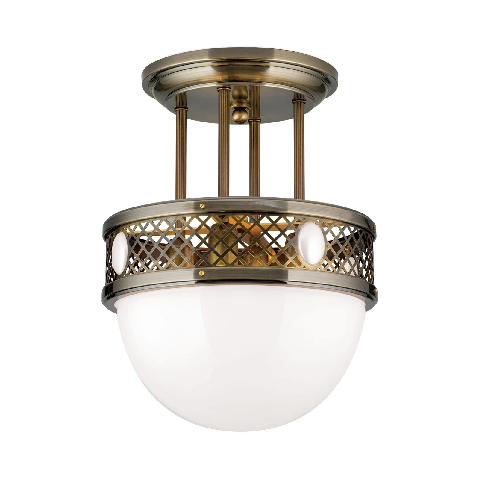 Plafonska lampa sa kratkim vešanjem ALT WIEN, antik mesing, 40 cm - 4