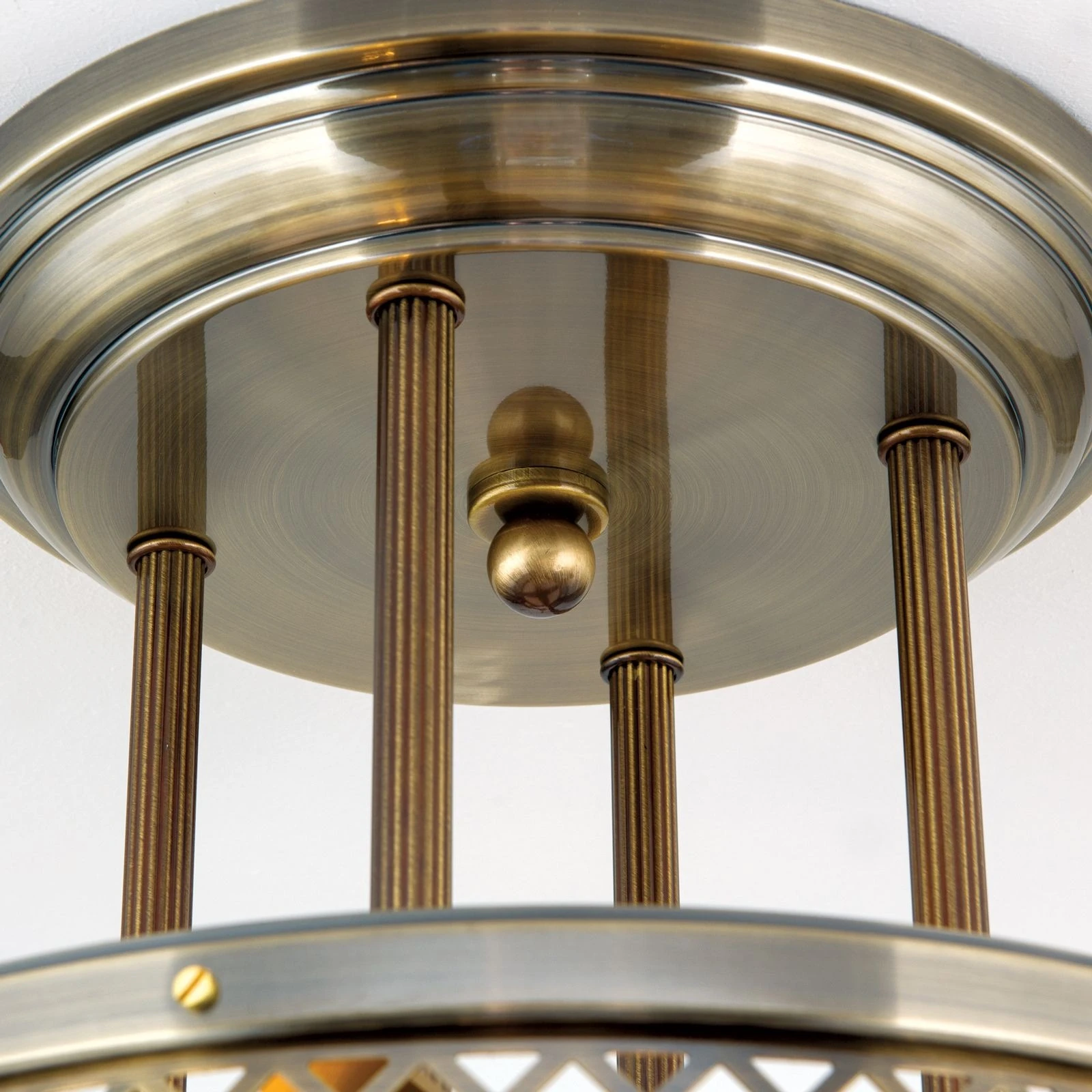 Plafonska lampa sa kratkim vešanjem ALT WIEN, antik mesing, 40 cm - 5