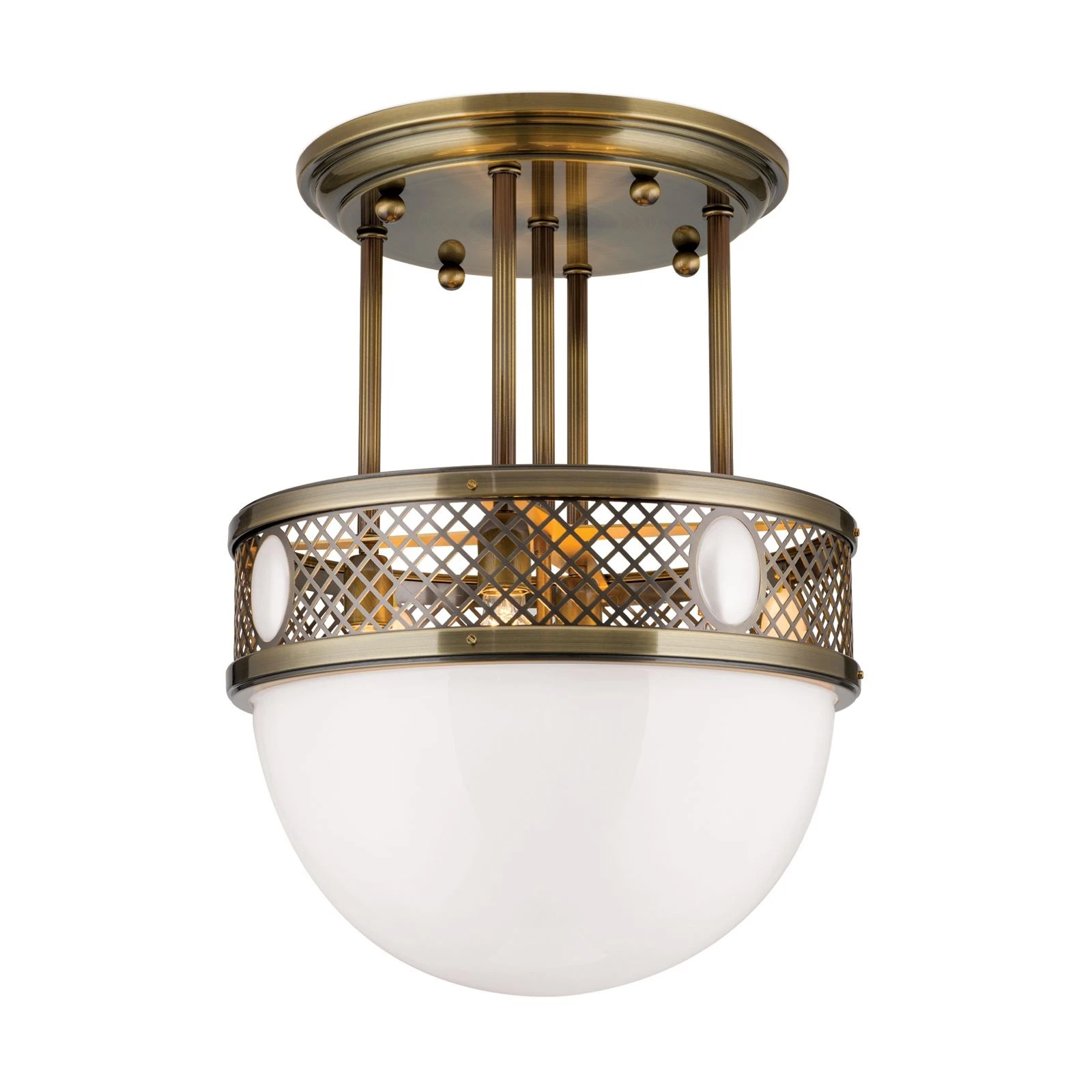 Plafonska lampa sa kratkim vešanjem ALT WIEN, antik mesing, 53 cm - 4