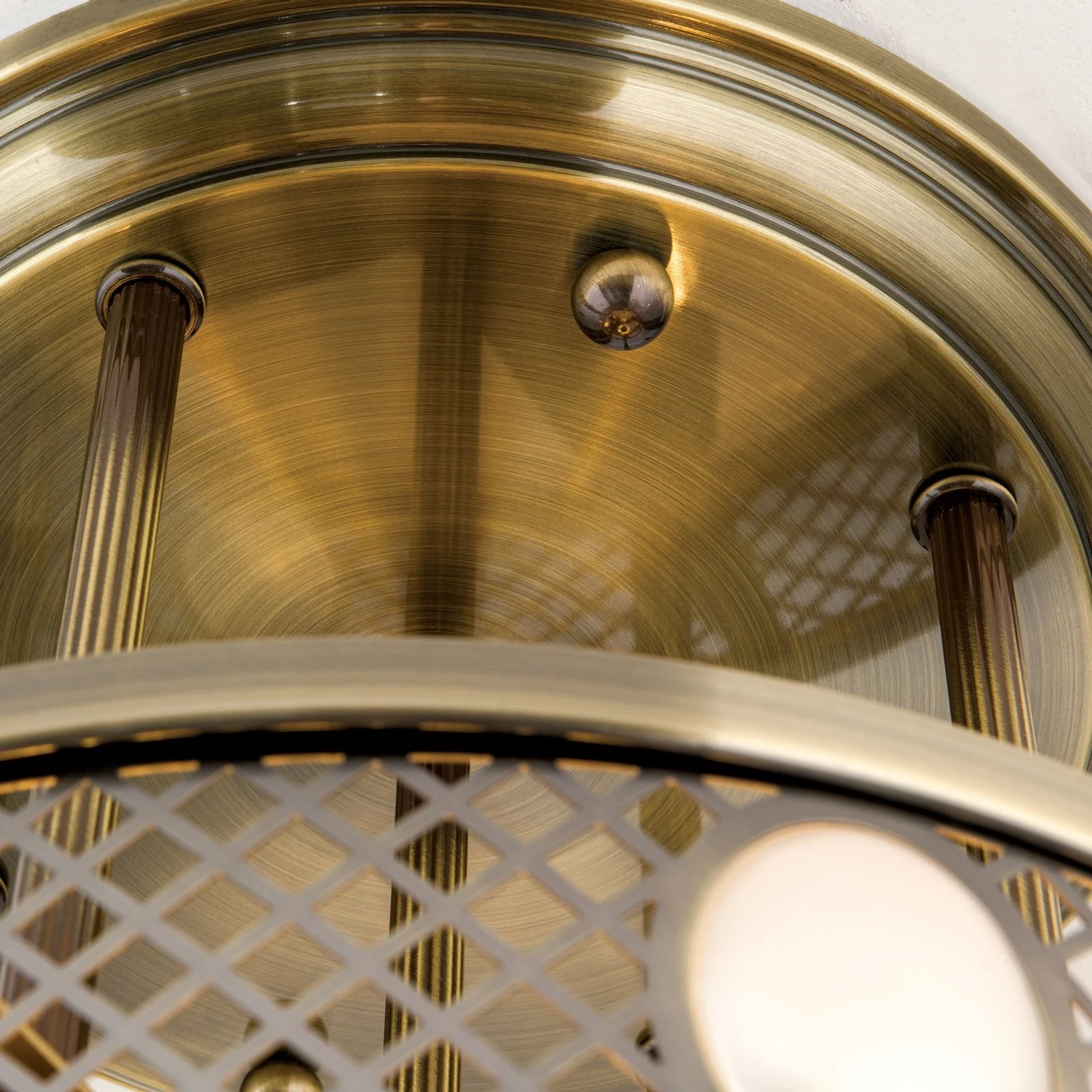 Plafonska lampa sa kratkim vešanjem ALT WIEN, antik mesing, 53 cm - 5