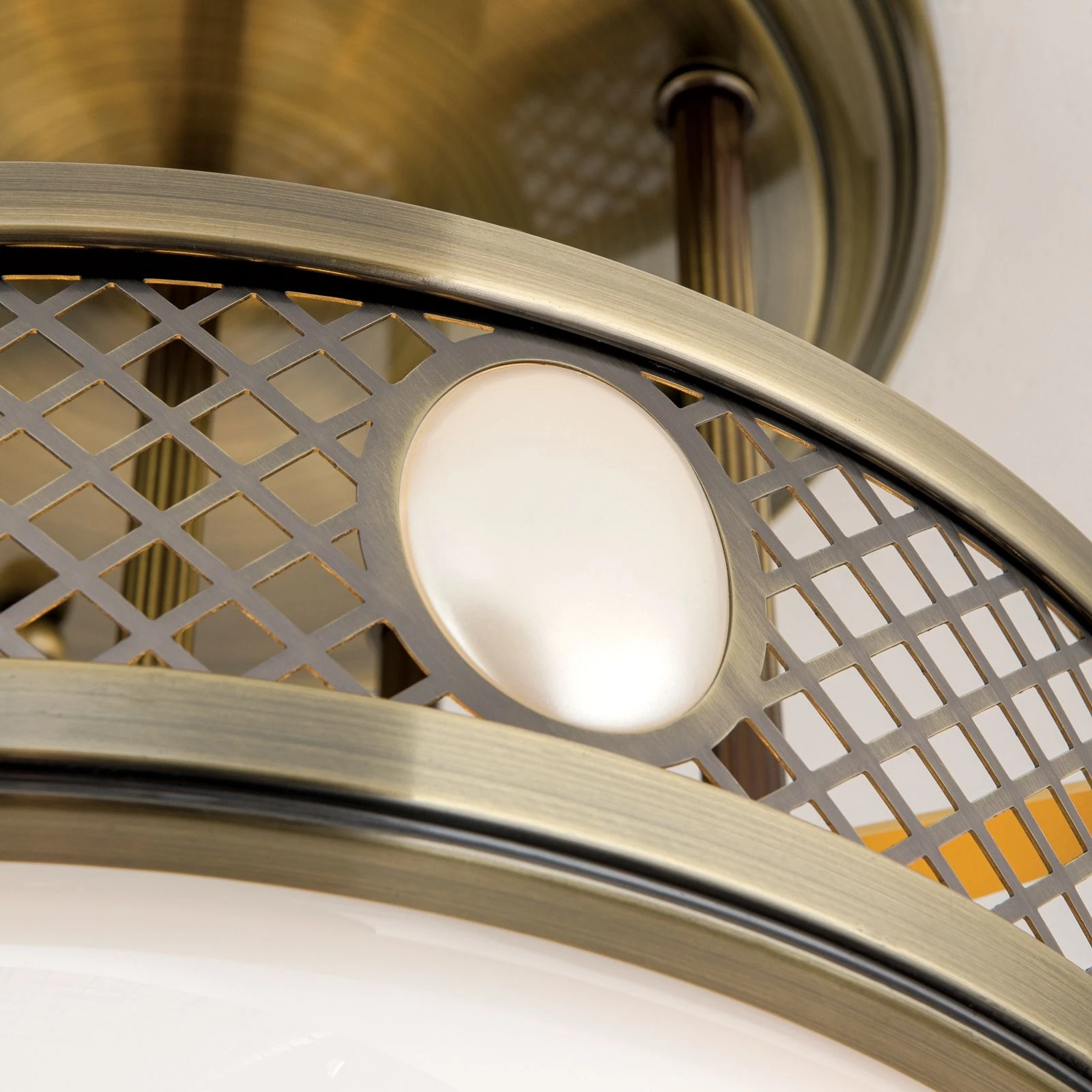 Plafonska lampa sa kratkim vešanjem ALT WIEN, antik mesing, 53 cm - 6