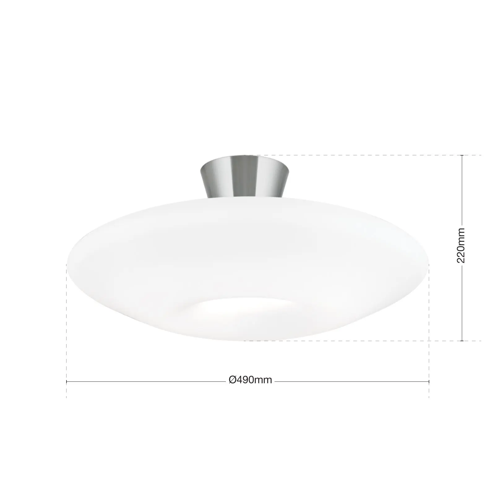 Plafonska lampa BLANC, opal, sa 2 izvora svetla - 7