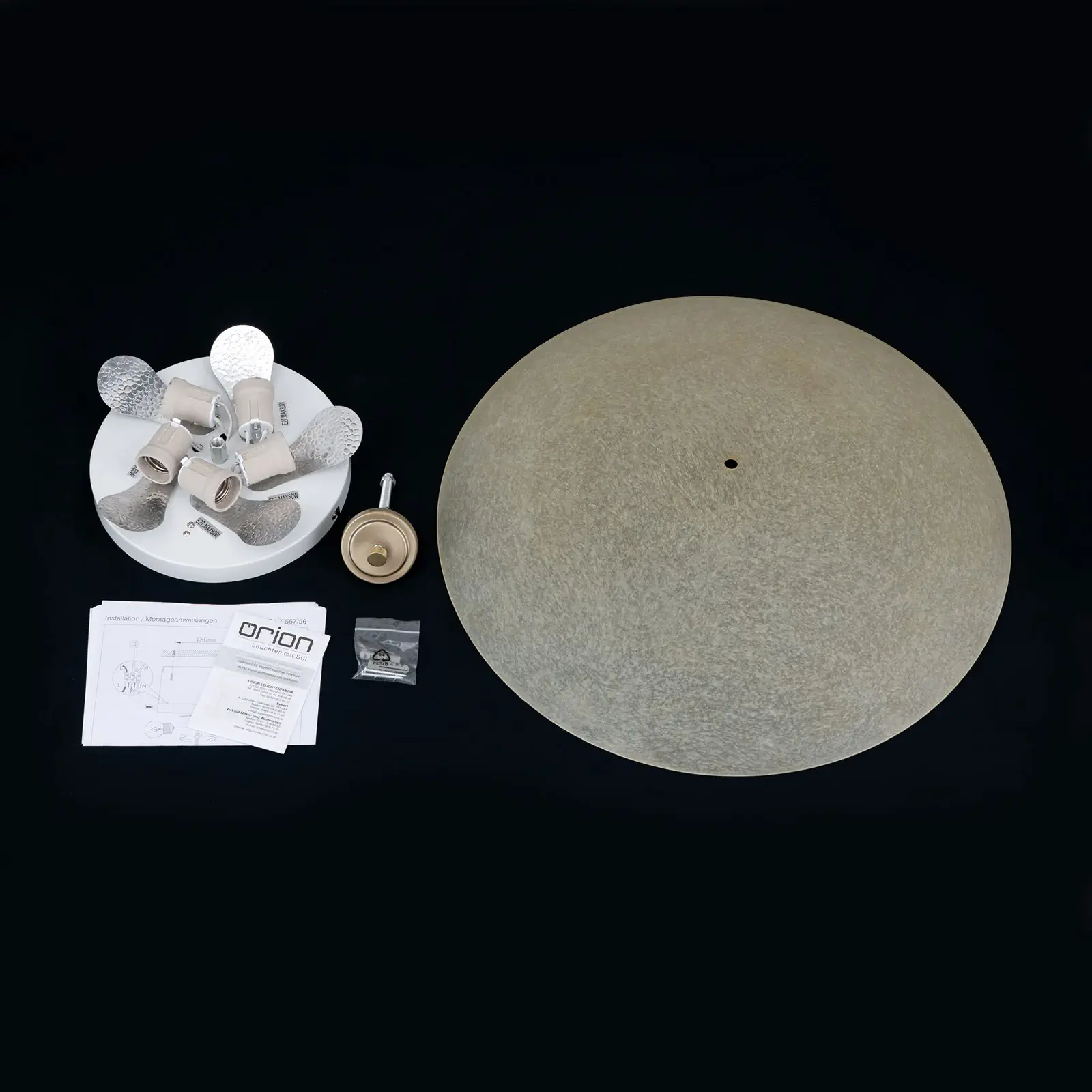 Plafonska lampa MAURO, patina, Ø 42 cm - 8