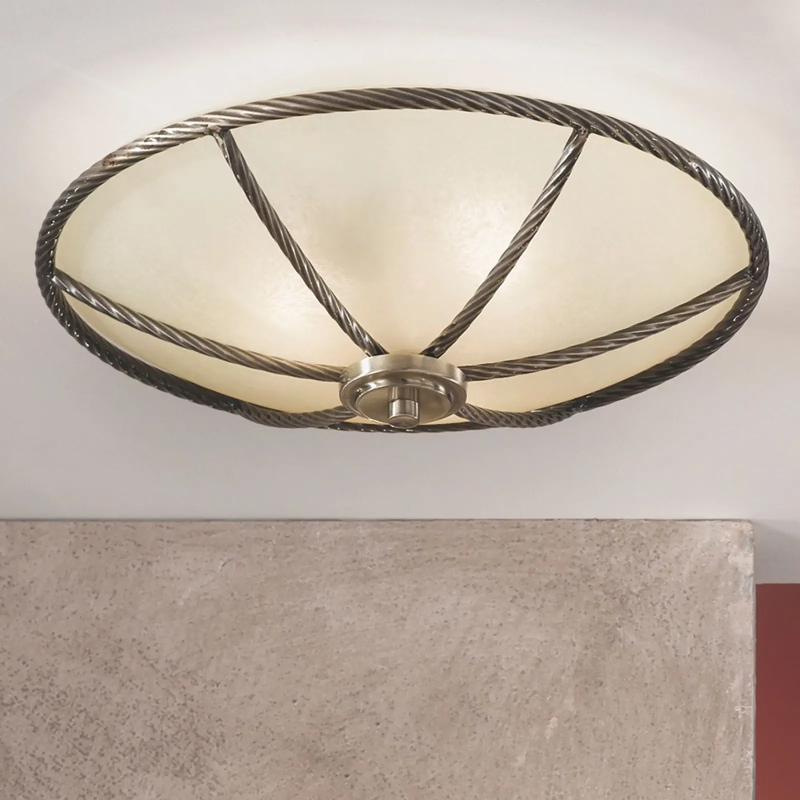 Plafonska lampa MAURO, patina, Ø 42 cm - 9