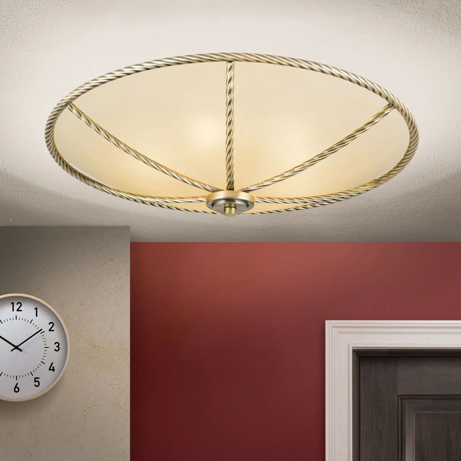 Plafonska lampa MAURO, patina, Ø 56 cm - 1