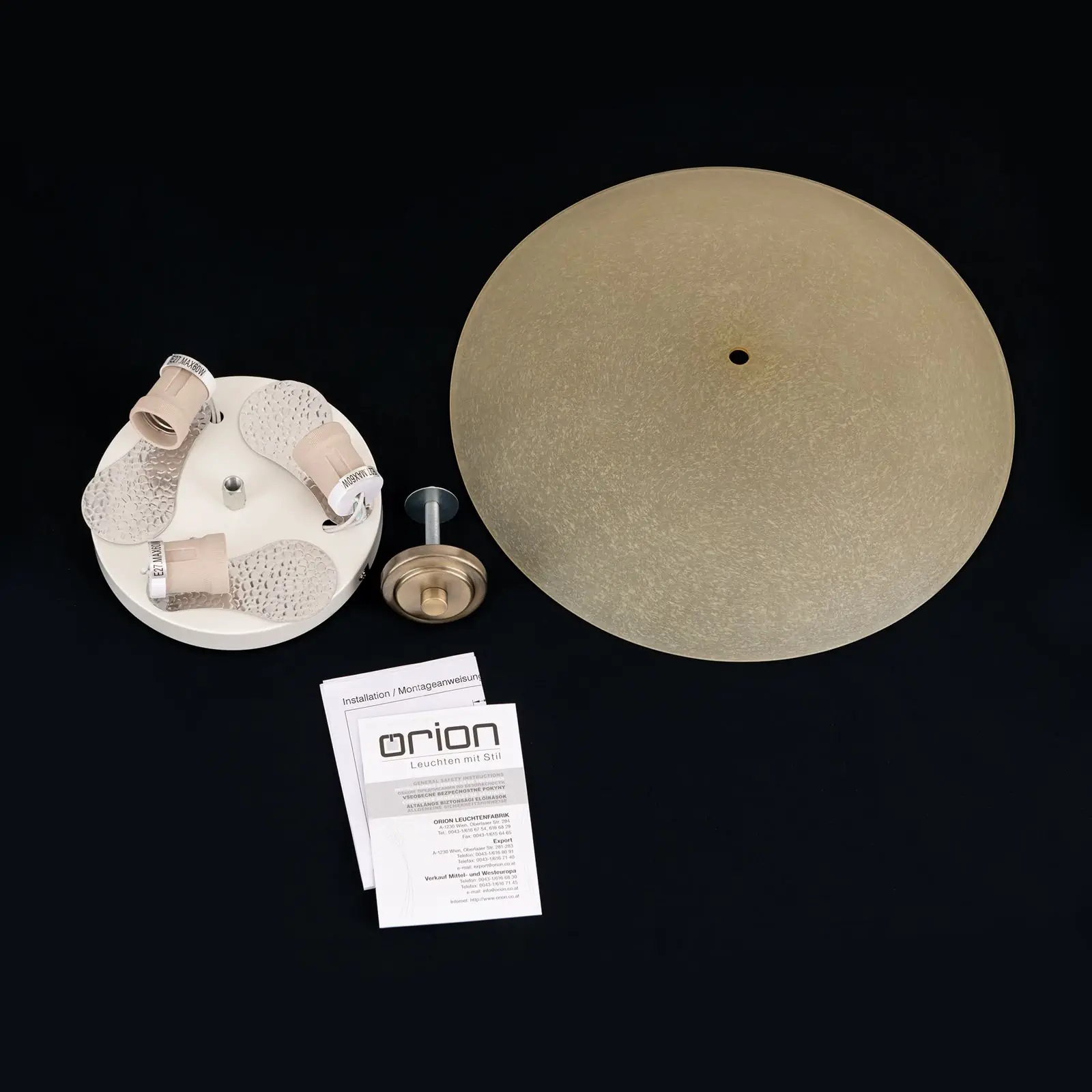 Plafonska lampa MAURO, patina, Ø 56 cm - 8