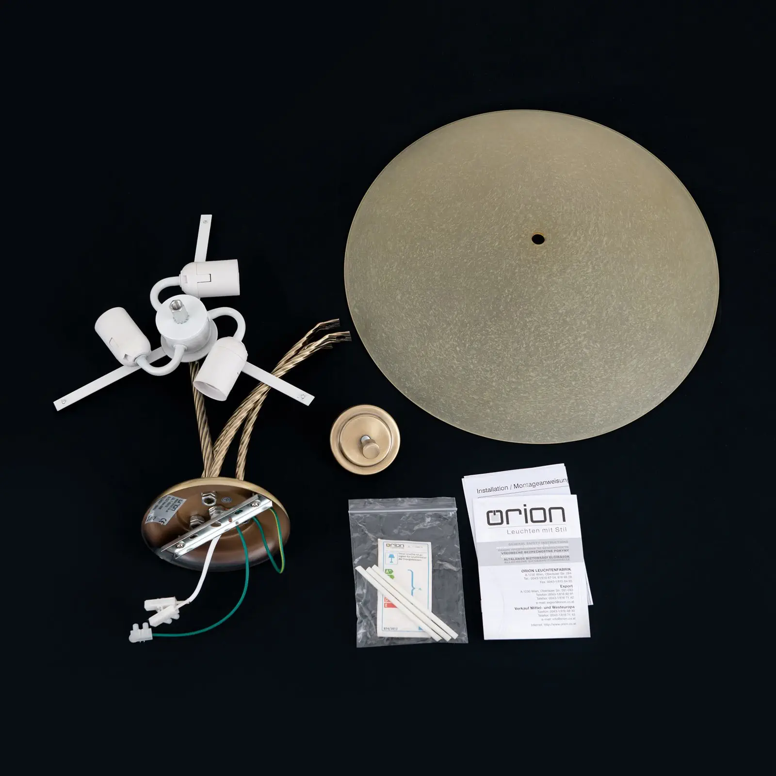 Viseća plafonska lampa MAURO, patina, 42 cm - 8