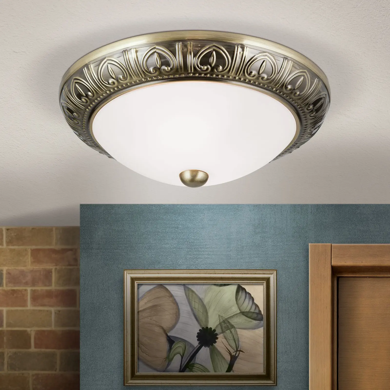 Plafonska lampa PANKOK, bronza, Ø 28 cm - 2