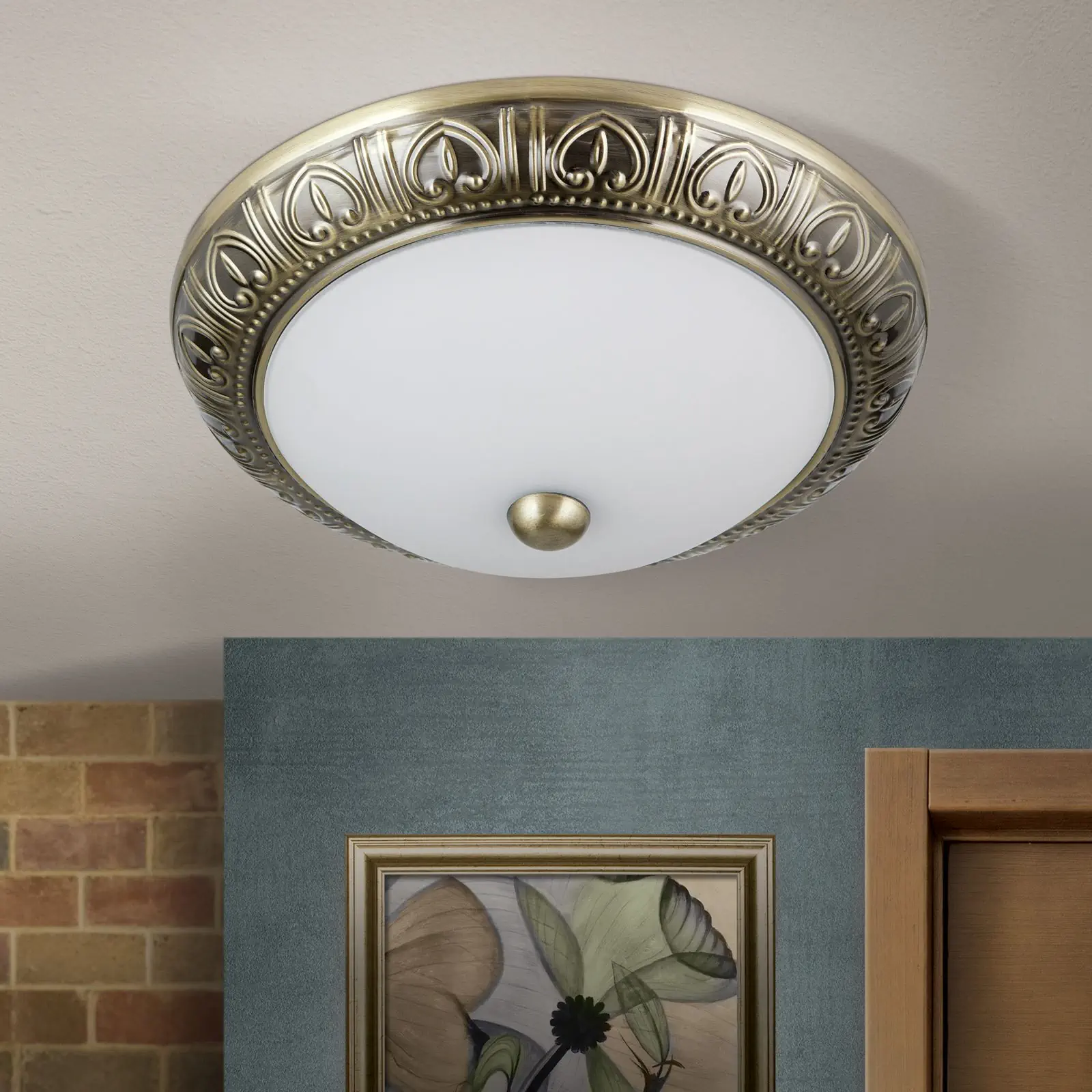 Plafonska lampa PANKOK, bronza, Ø 28 cm - 3