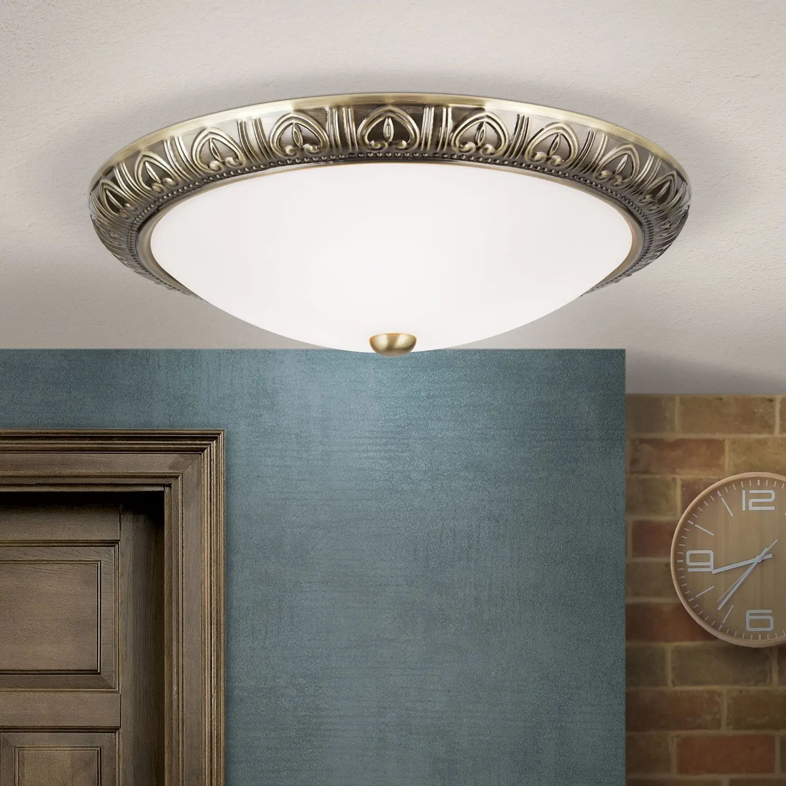 Plafonska lampa PANKOK, bronza, Ø 38 cm - 1