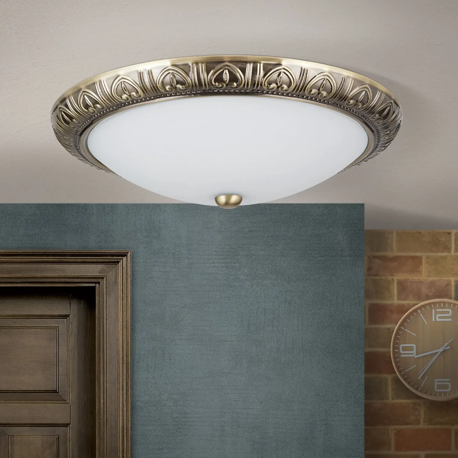 Plafonska lampa PANKOK, bronza, Ø 38 cm - 3