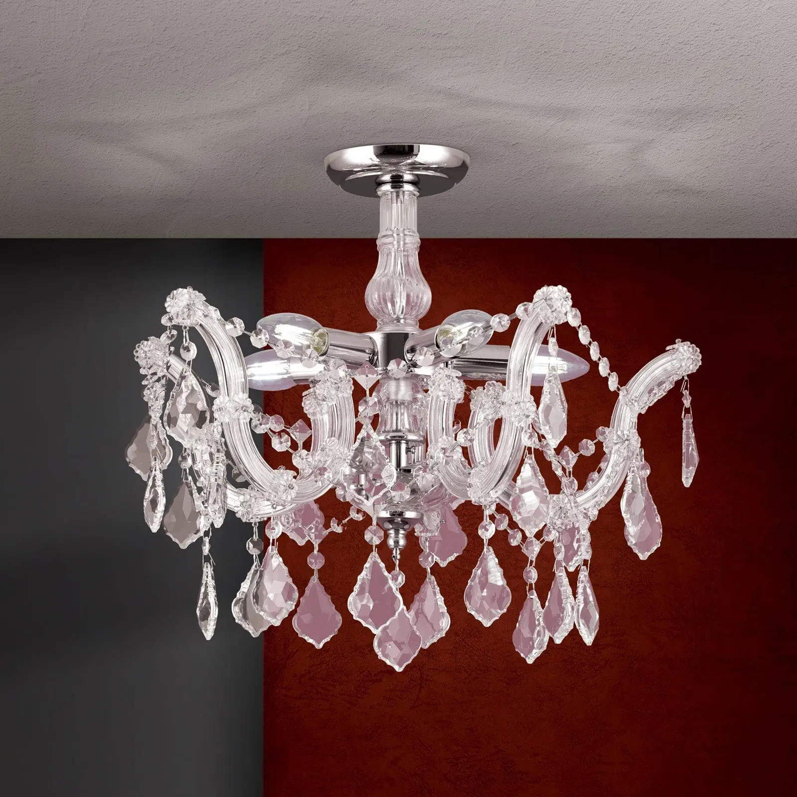 Plafonska lampa THERESA, 5 izvora svetla, zlato - 2