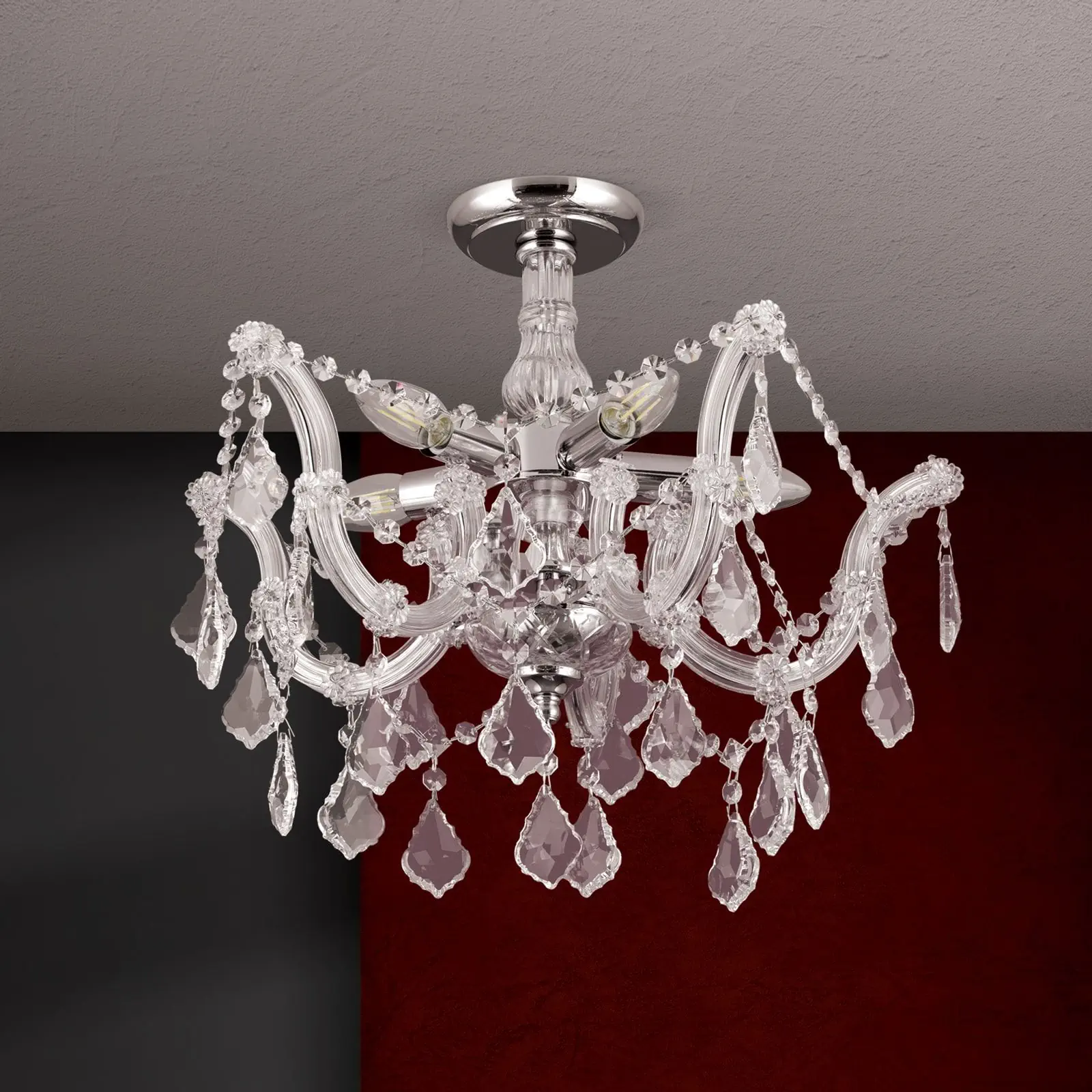 Plafonska lampa THERESA, 5 izvora svetla, zlato - 3