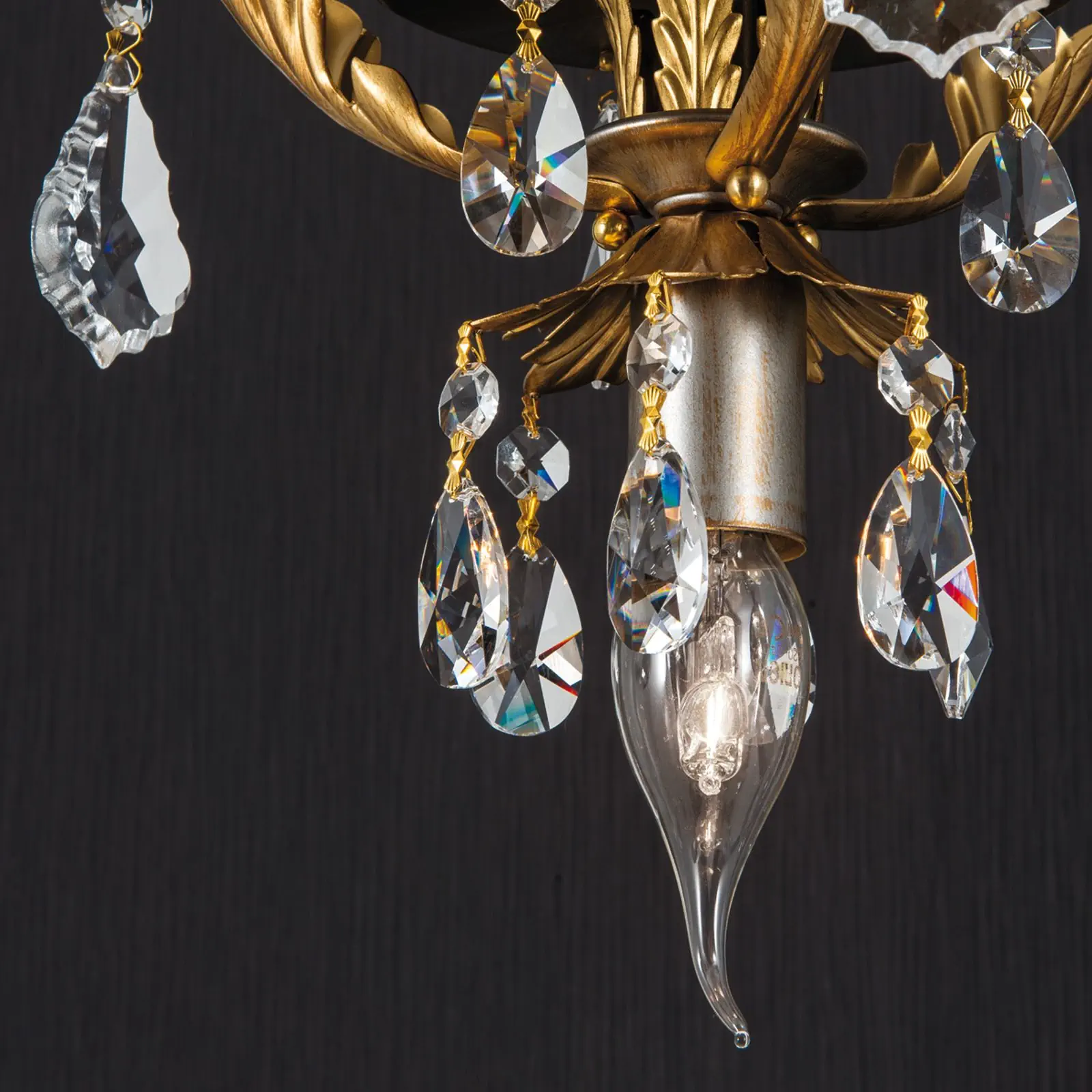 Plafonska lampa MIRAMARE, srebrno-zlatna, sa 1 izvorom svetla - 2