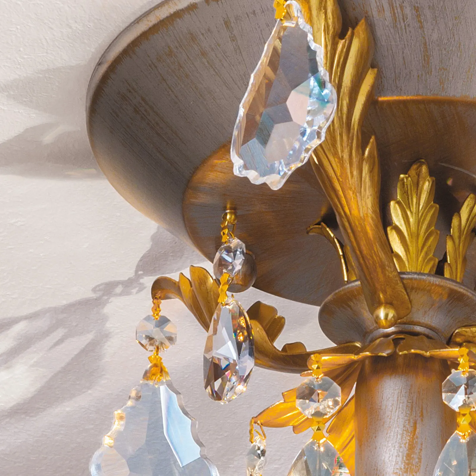 Plafonska lampa MIRAMARE, srebrno-zlatna, sa 1 izvorom svetla - 3