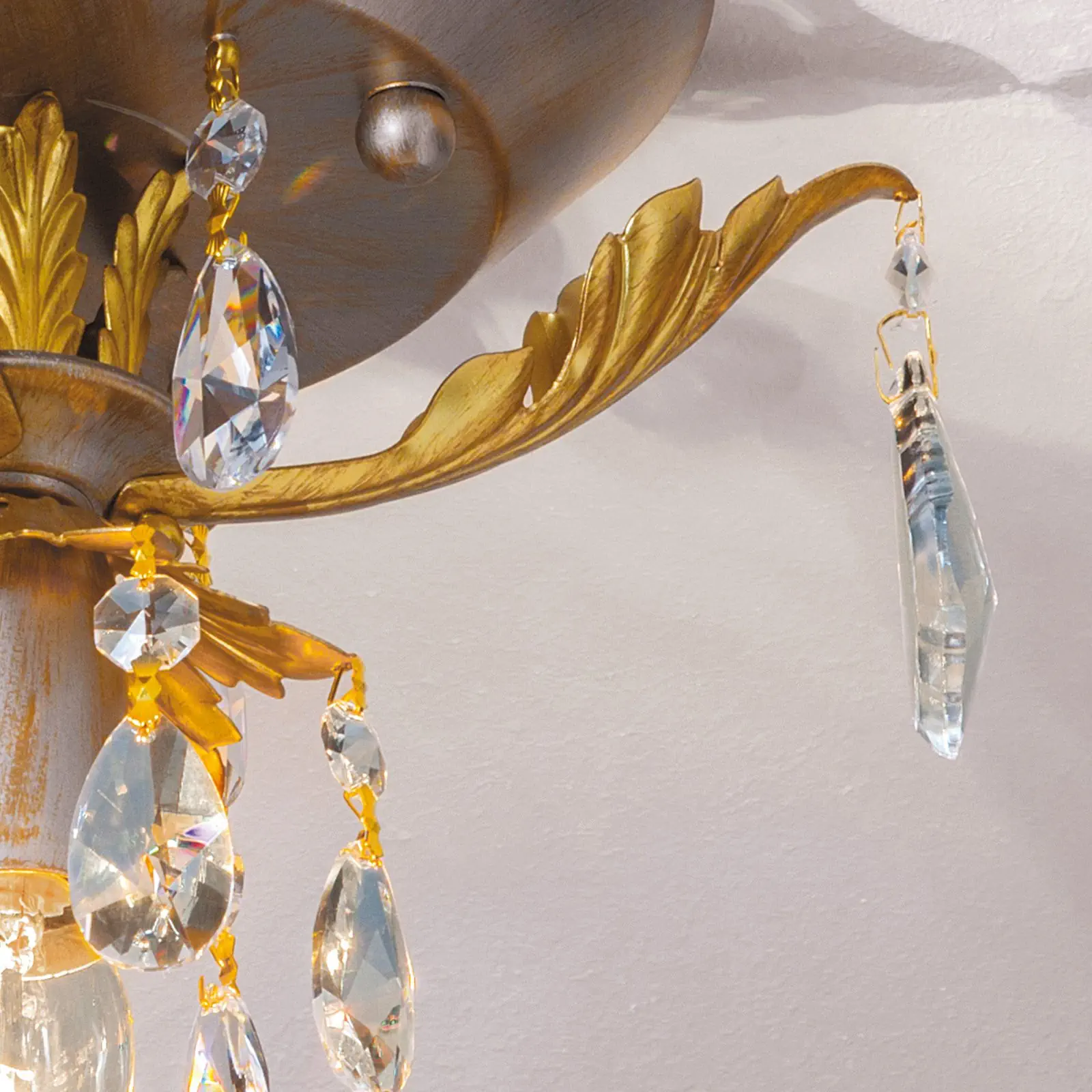 Plafonska lampa MIRAMARE, srebrno-zlatna, sa 1 izvorom svetla - 4