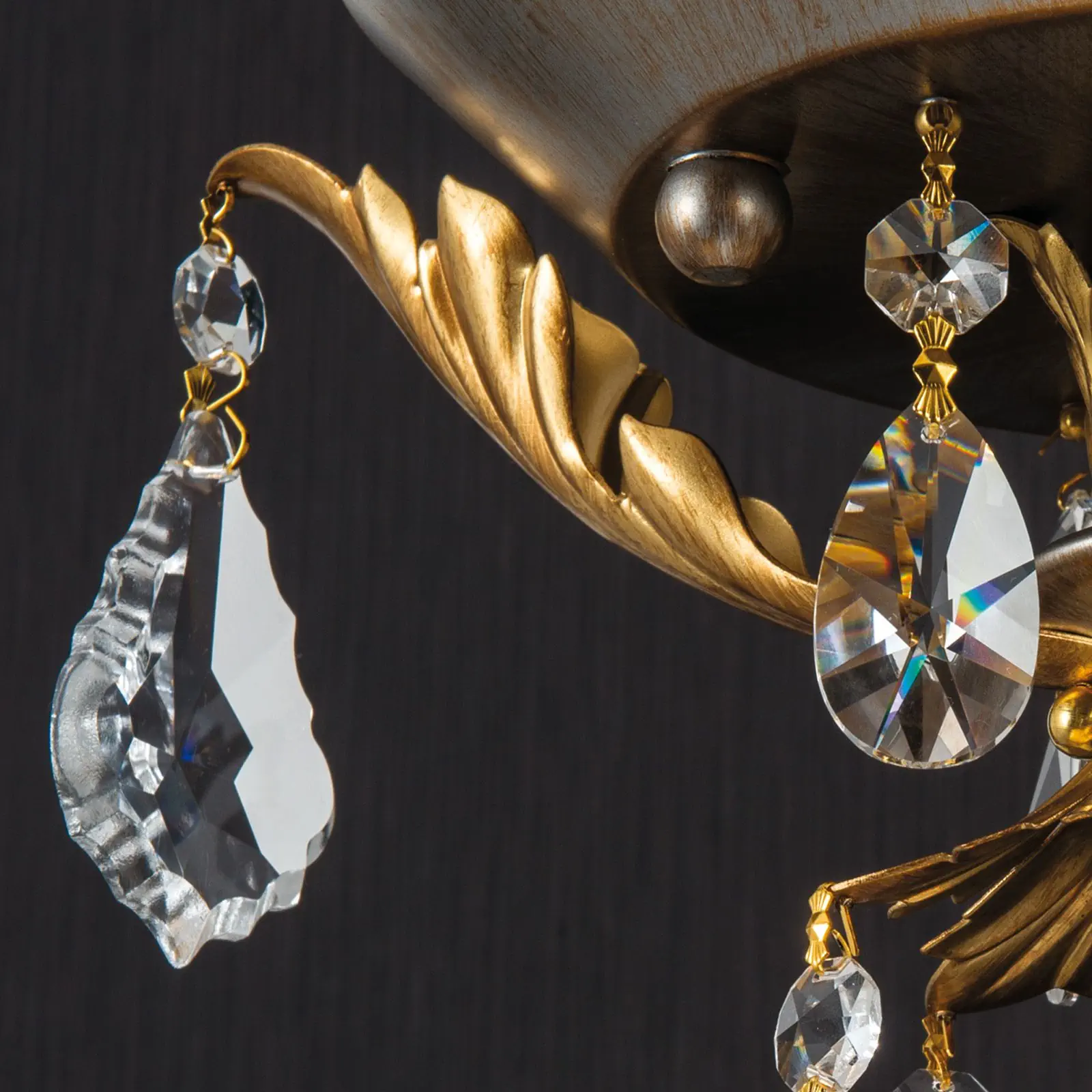 Plafonska lampa MIRAMARE, srebrno-zlatna, sa 1 izvorom svetla - 5