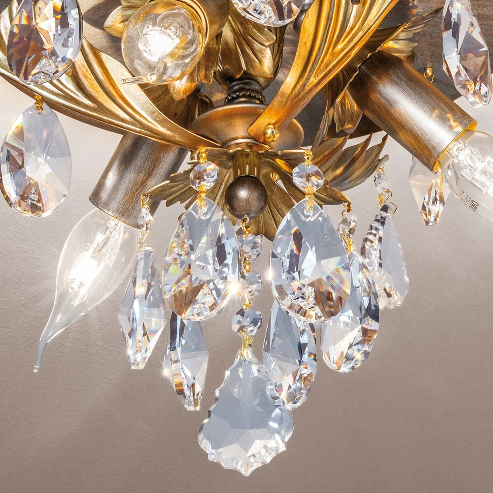 Plafonska lampa MIRAMARE, srebrno-zlatna, sa 3 izvora svetla - 2