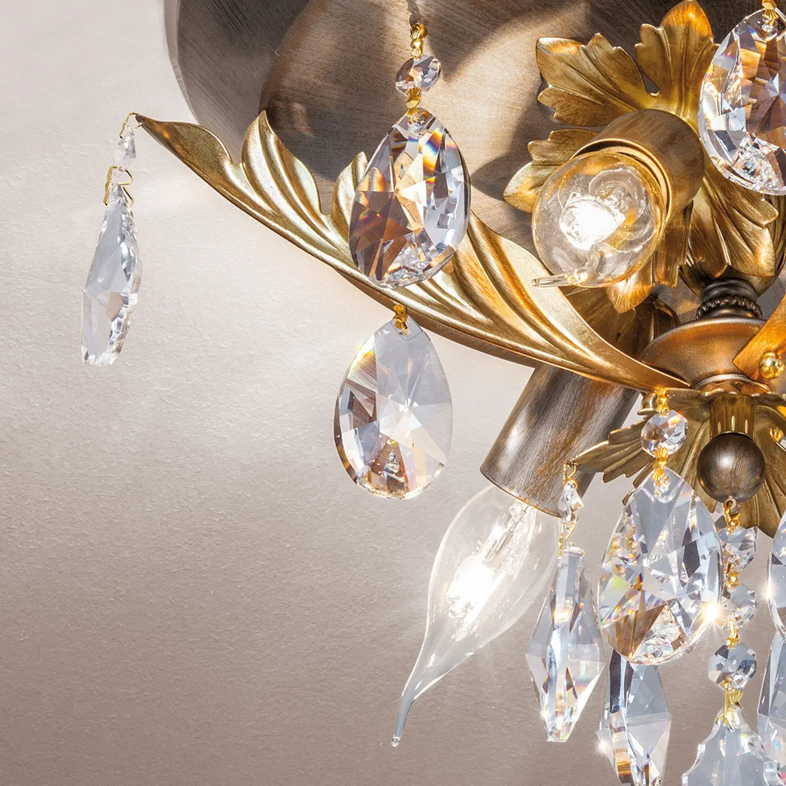 Plafonska lampa MIRAMARE, srebrno-zlatna, sa 3 izvora svetla - 3