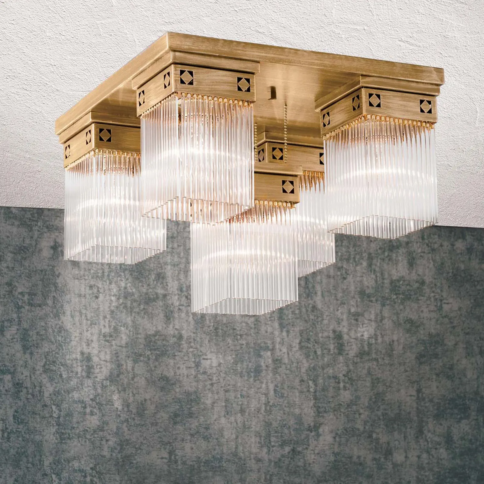 Plafonska lampa ART QUATRO, antik bronza, sa 5 izvora svetla - 1