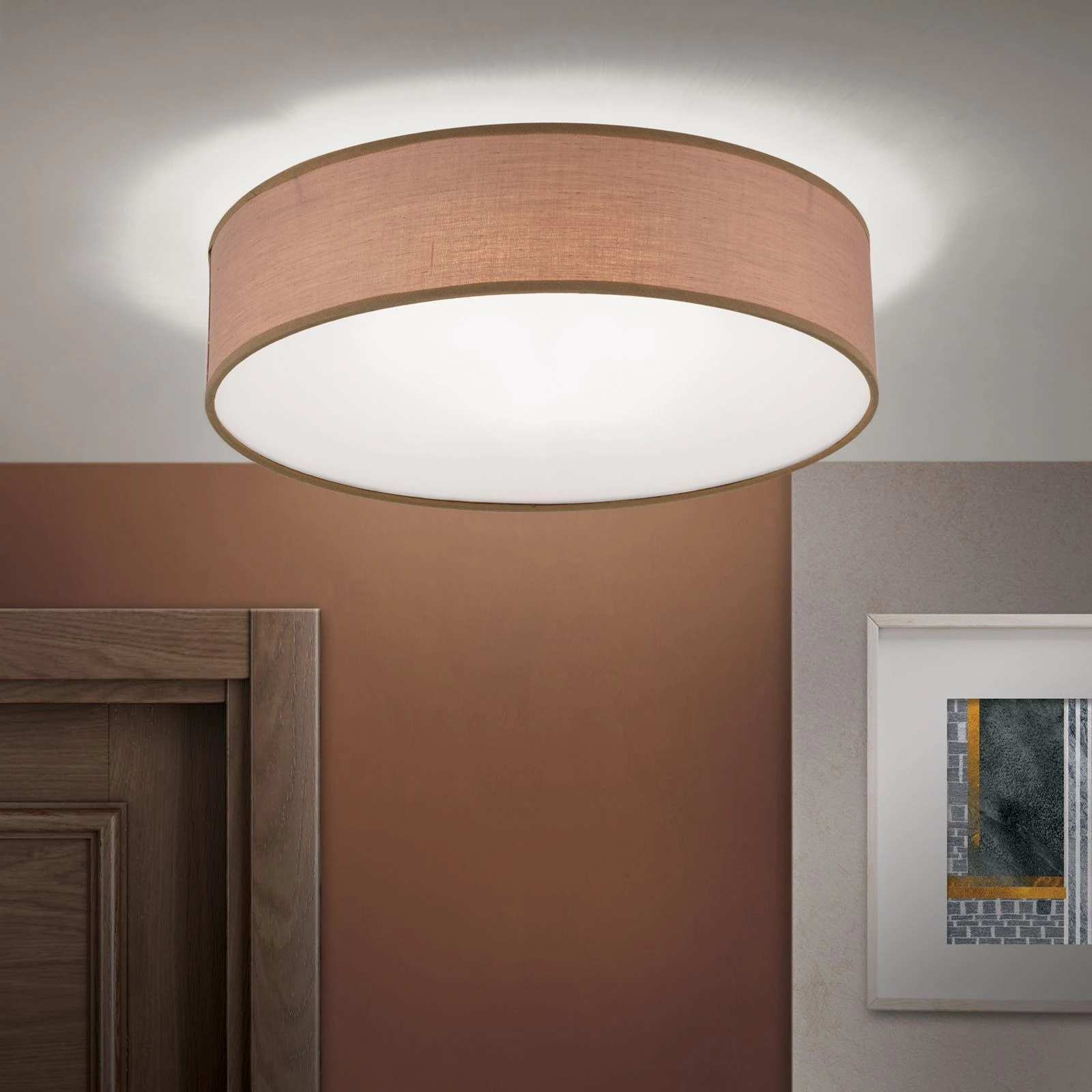 Plafonska lampa SEDA, braon - 1