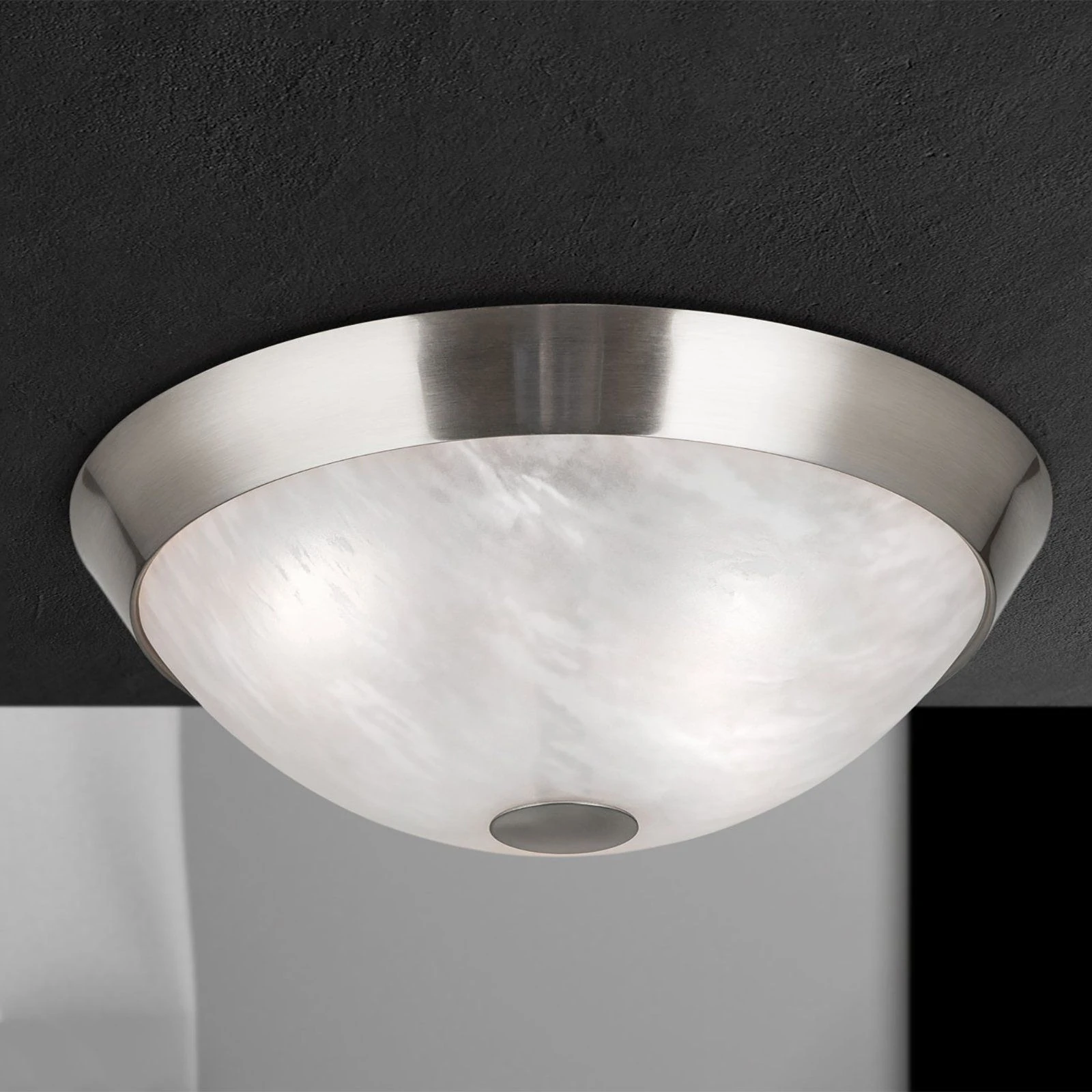 Plafonska lampa FRANO, saten hrom, Ø 34 cm - 1