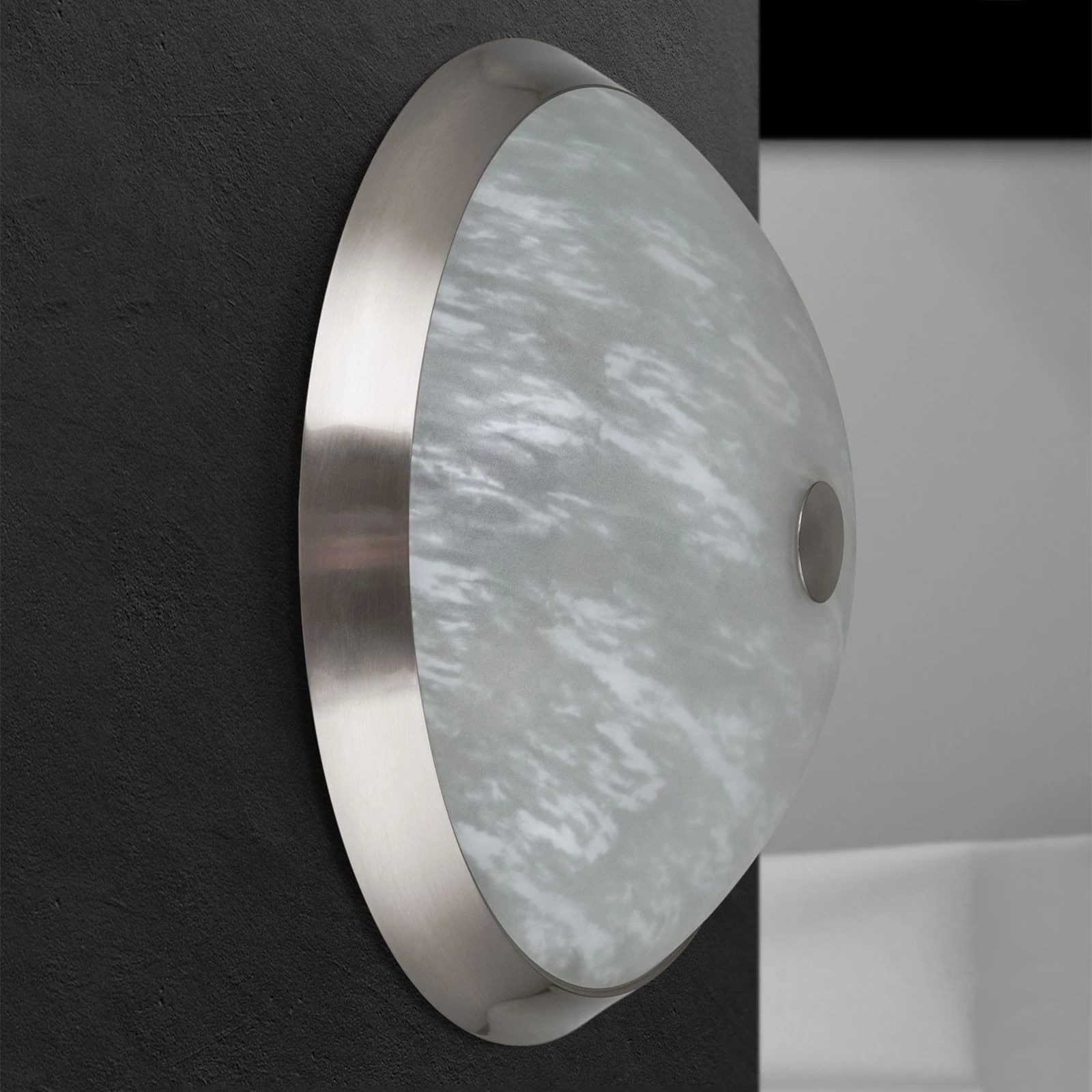 Plafonska lampa FRANO, saten hrom, Ø 42 cm - 2