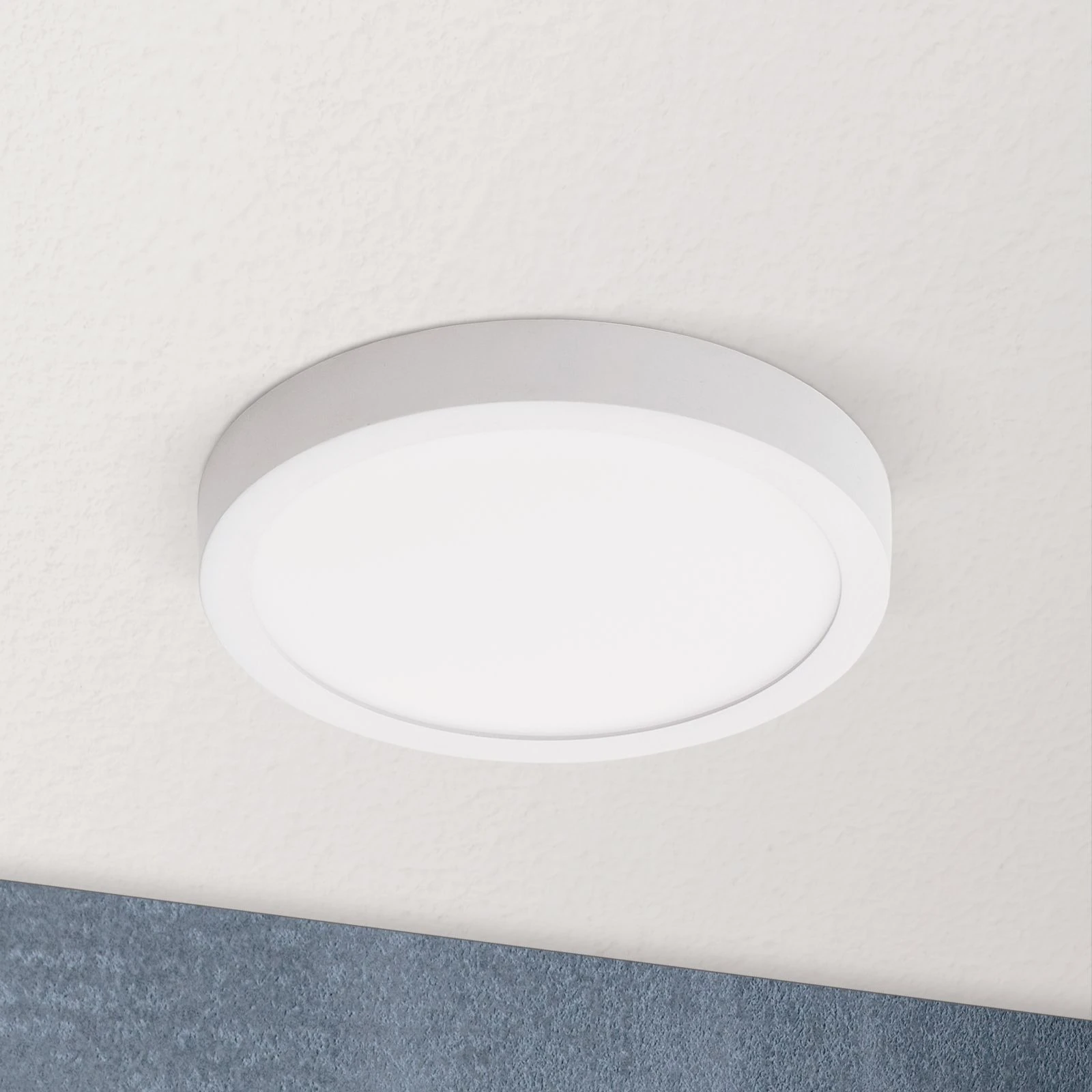 LED plafonska lampa LERO, okrugla, 18 cm, bela - 3