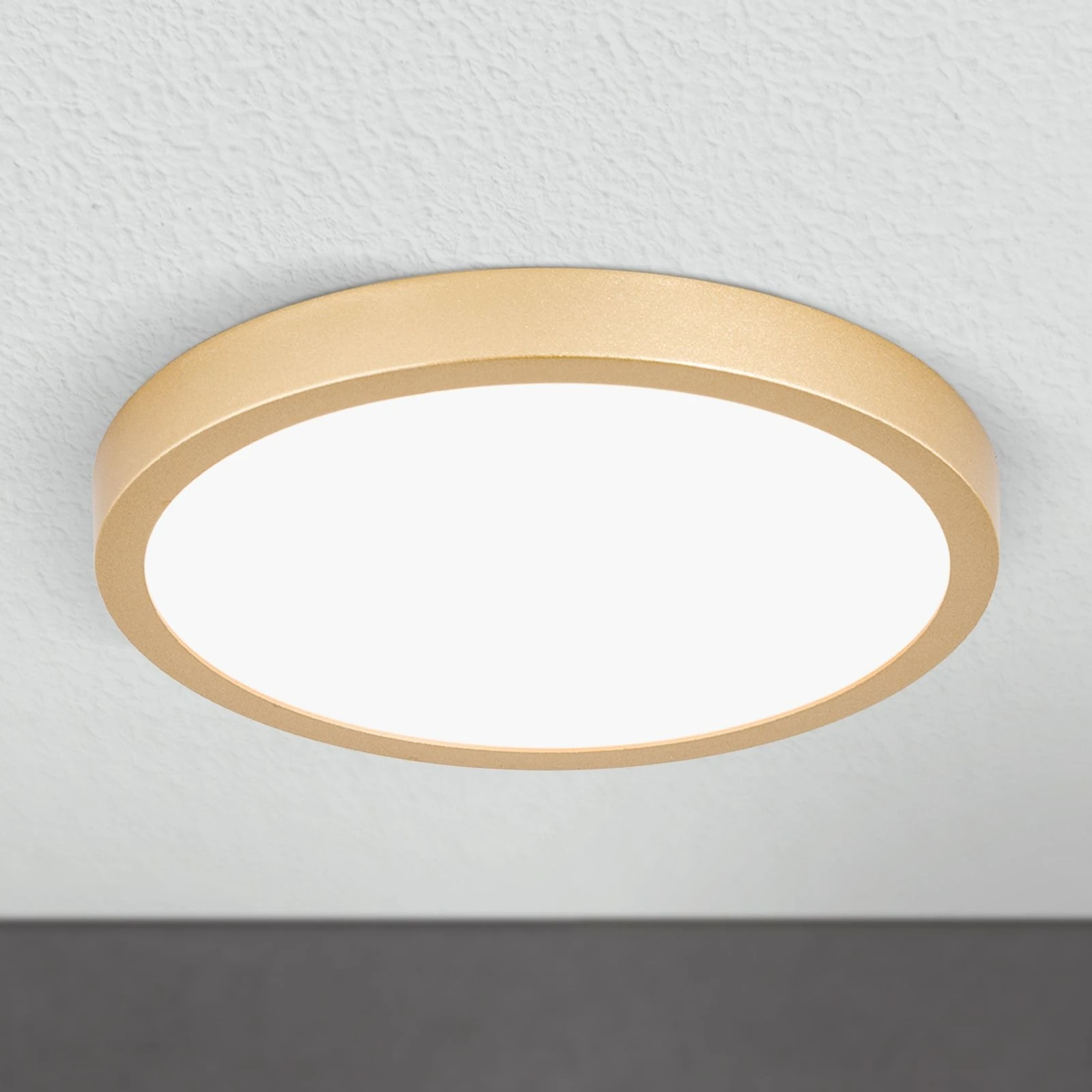 LED plafonska lampa LERO, okrugla, 23 cm, mat zlato