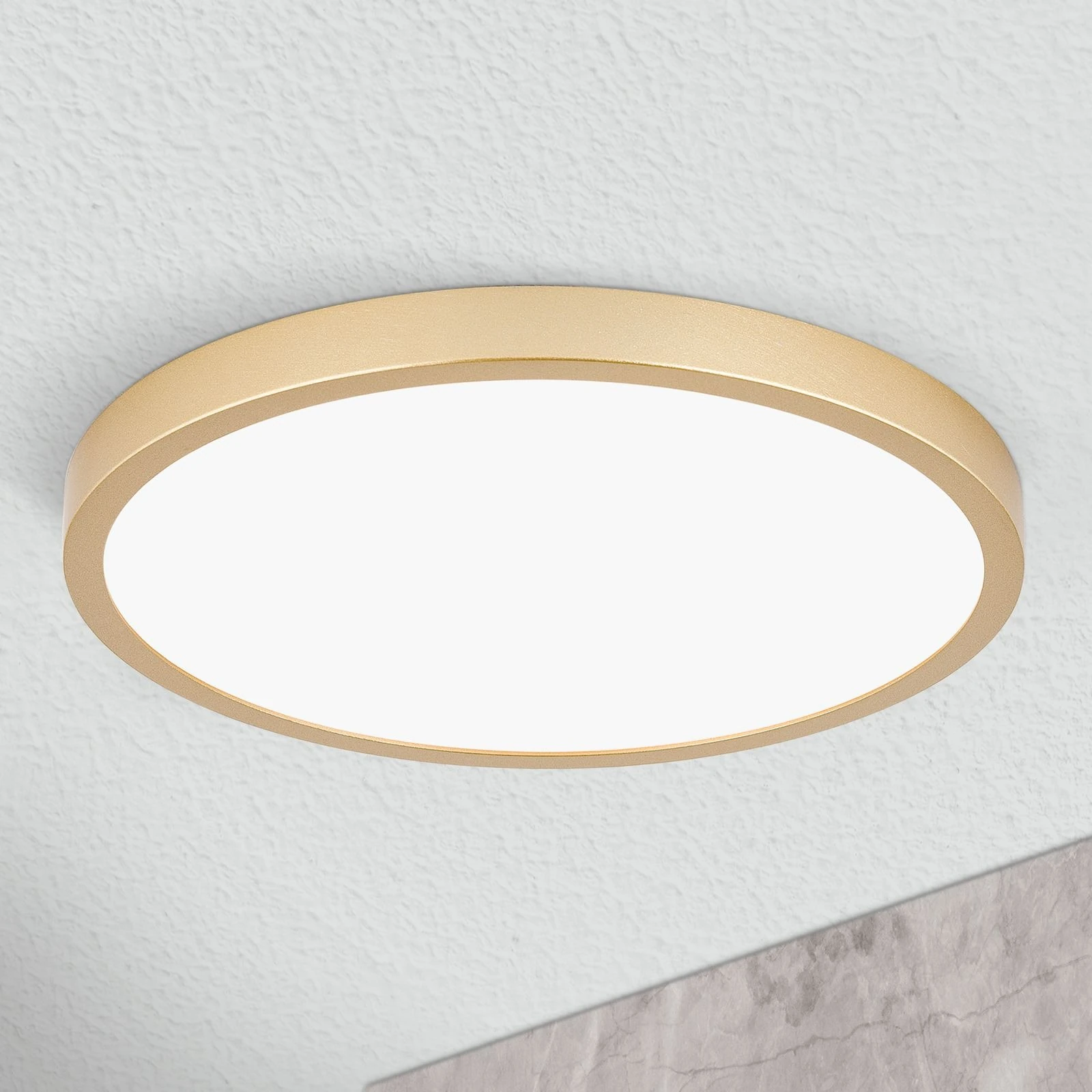 LED plafonska lampa LERO, okrugla, 30 cm, mat zlato