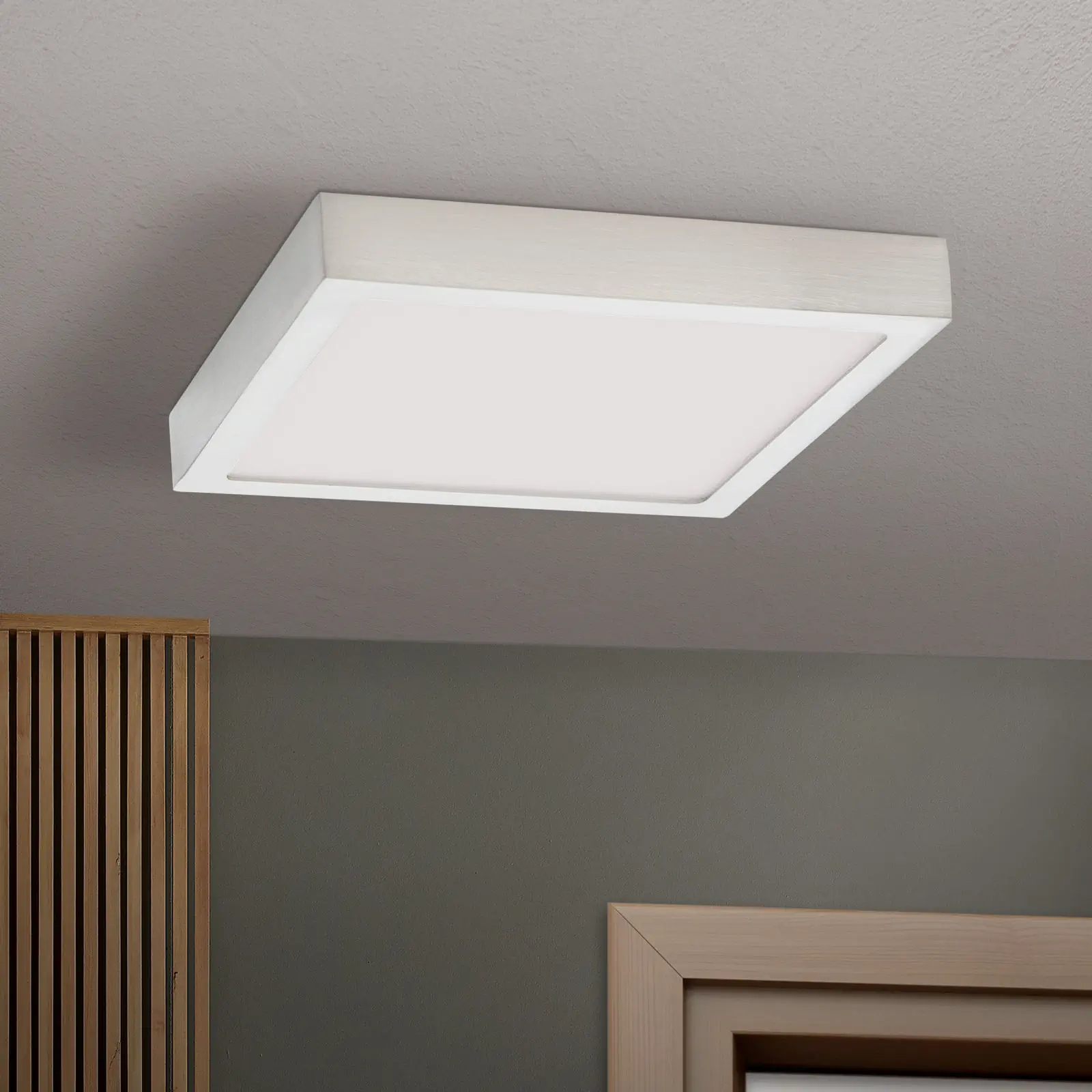 LED plafonska lampa LERO, titanijum, uglasta, 18 cm - 3