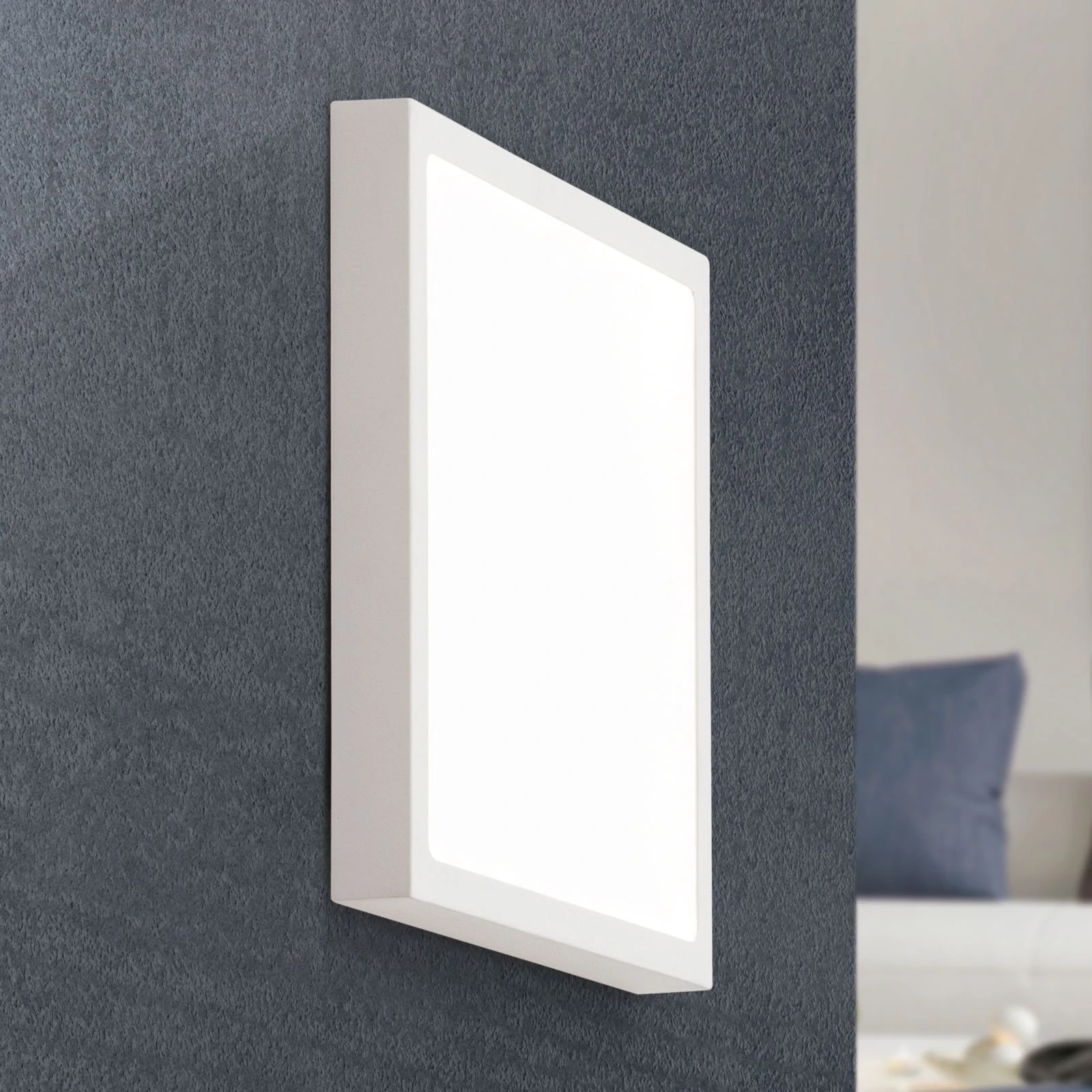 LED plafonska lampa LERO, kvadratna, 23 cm, bela - 2