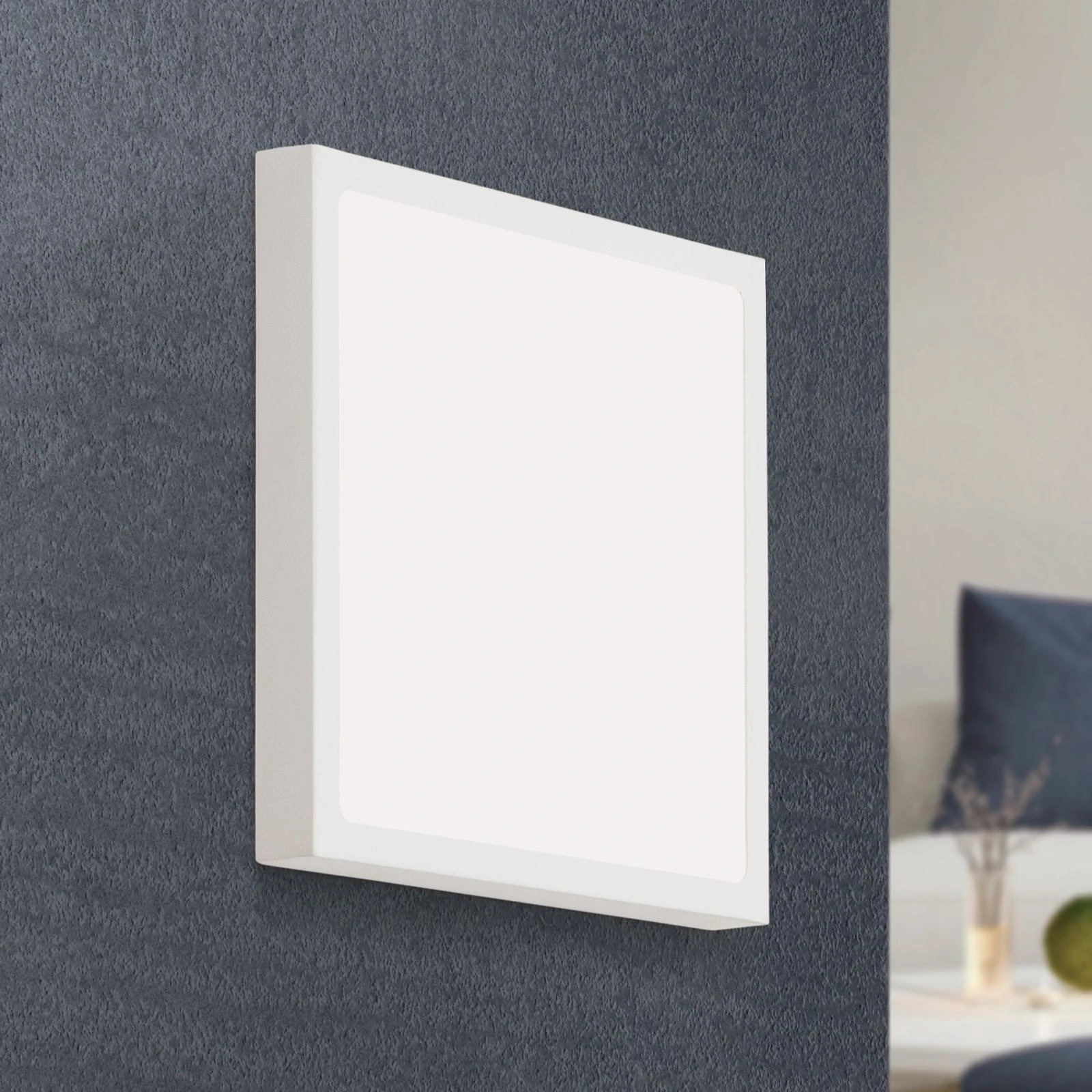 LED plafonska lampa LERO, kvadratna, 23 cm, bela - 3