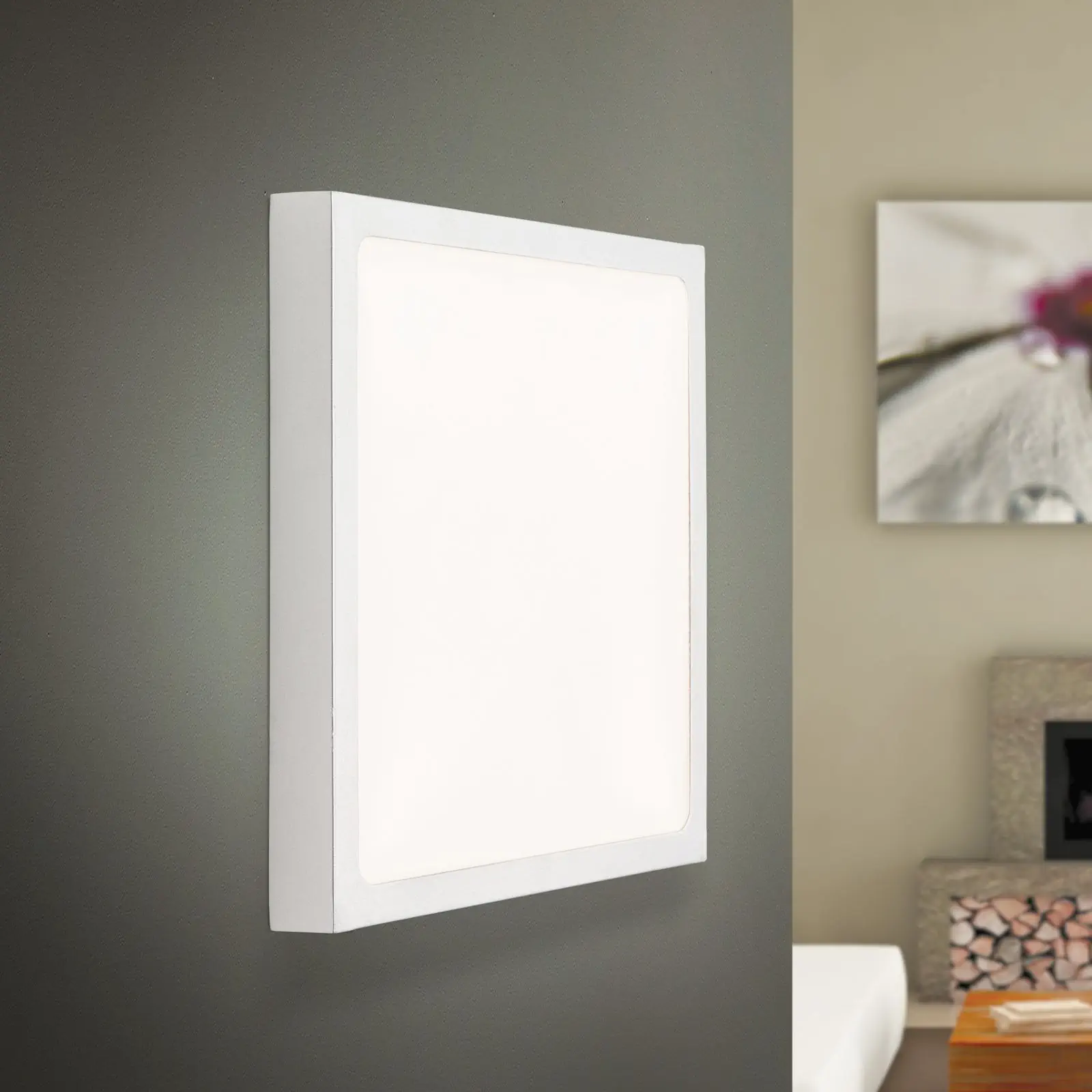 LED plafonska lampa LERO, uglasta, mat zlatna, 23 cm - 2