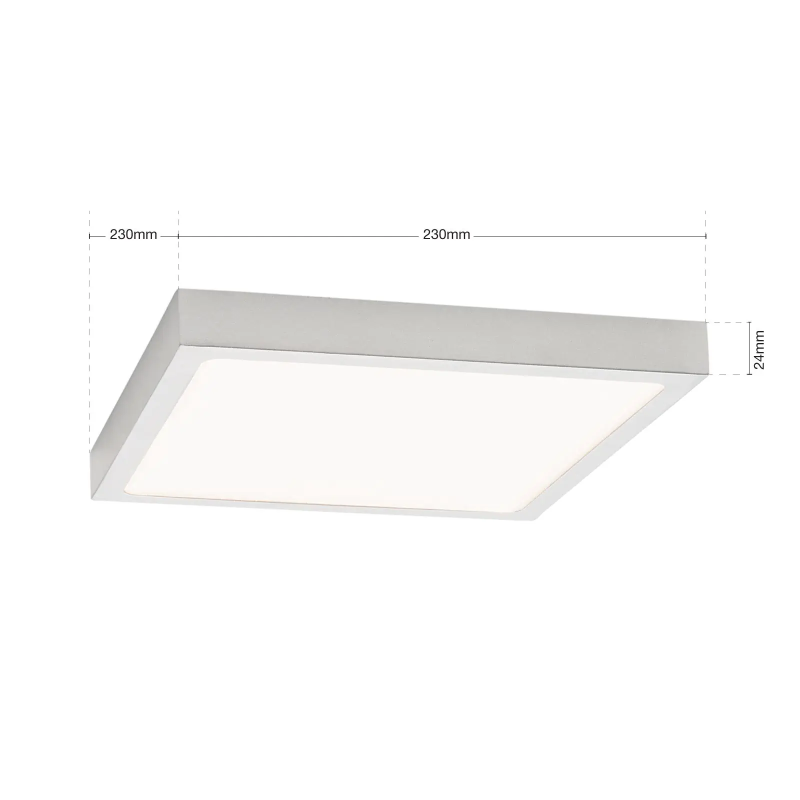LED plafonska lampa LERO, uglasta, mat zlatna, 23 cm - 7