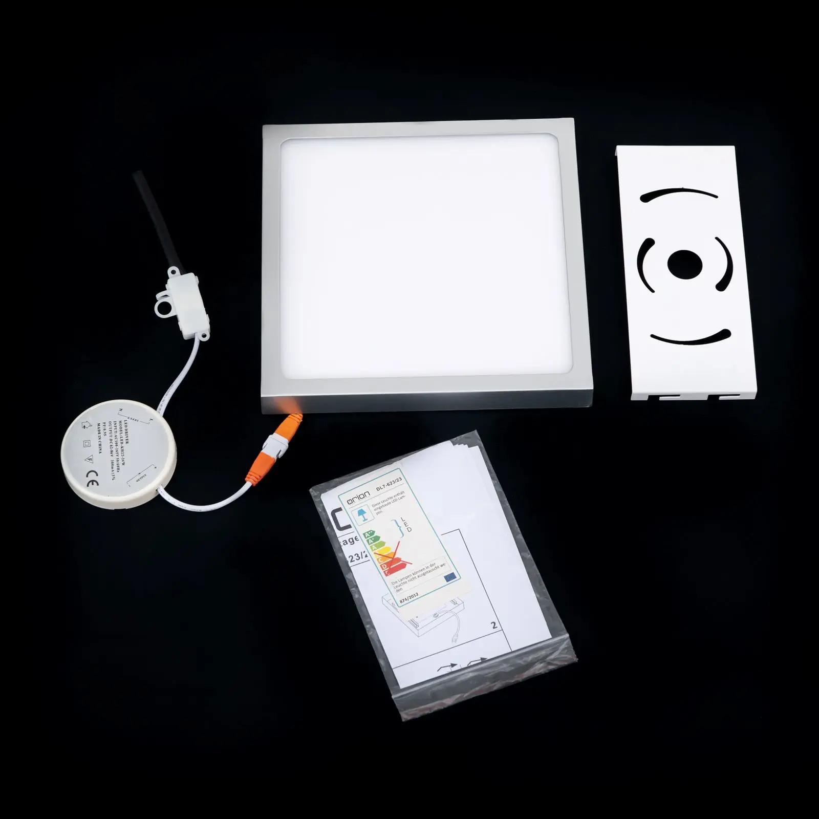 LED plafonska lampa LERO, uglasta, mat zlatna, 23 cm - 8