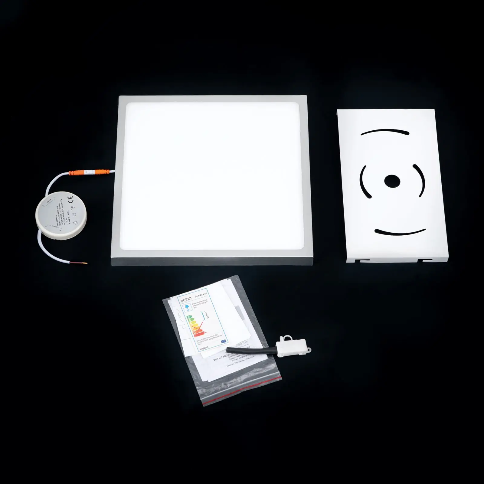 LED plafonska lampa LERO, titanijum, uglasta, 30 cm - 8