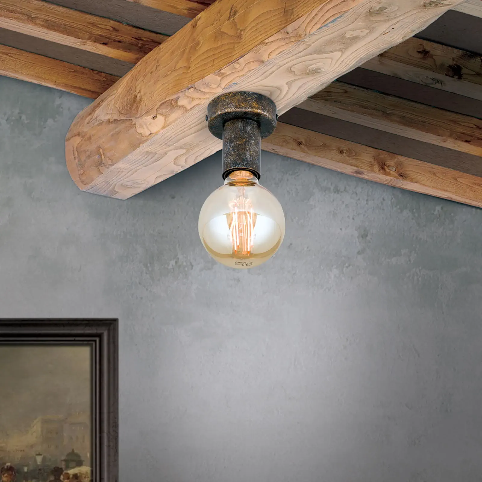 Plafonska lampa RETRO, ravna - 2