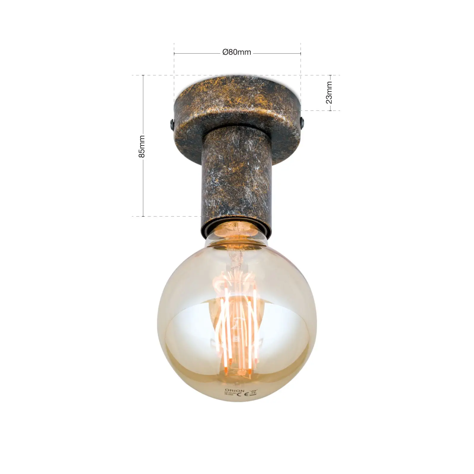 Plafonska lampa RETRO, ravna - 8