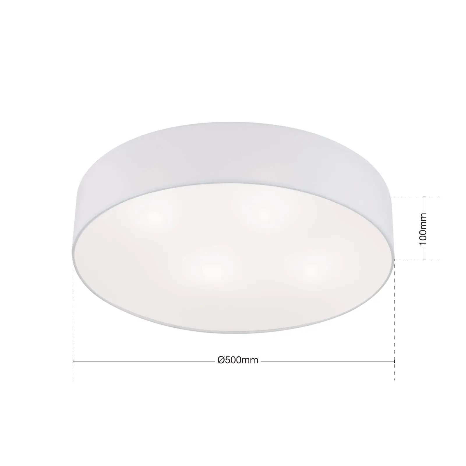 Plafonska lampa UFO, bela - 7