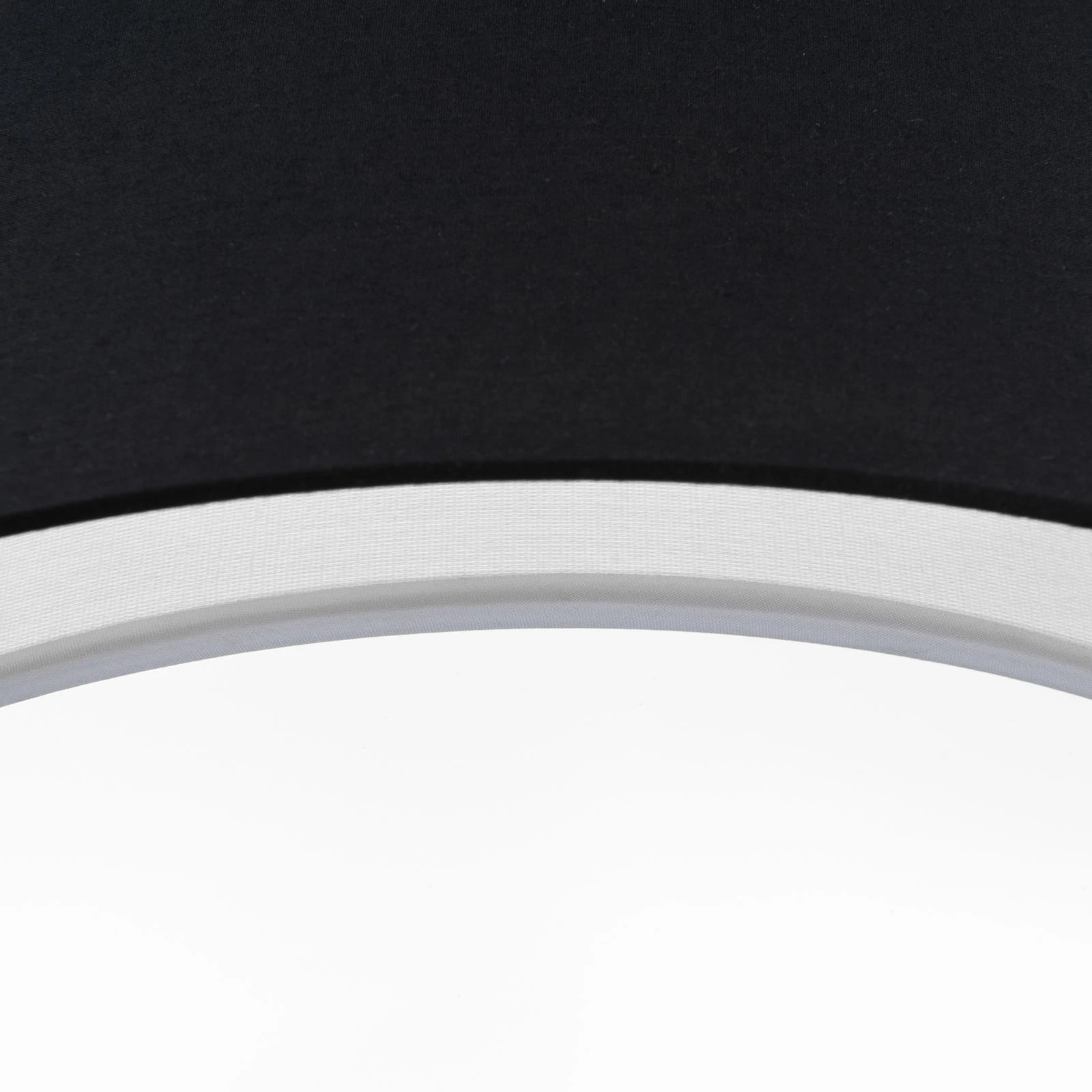 Plafonska lampa MARS, crni laneni abažur - 5