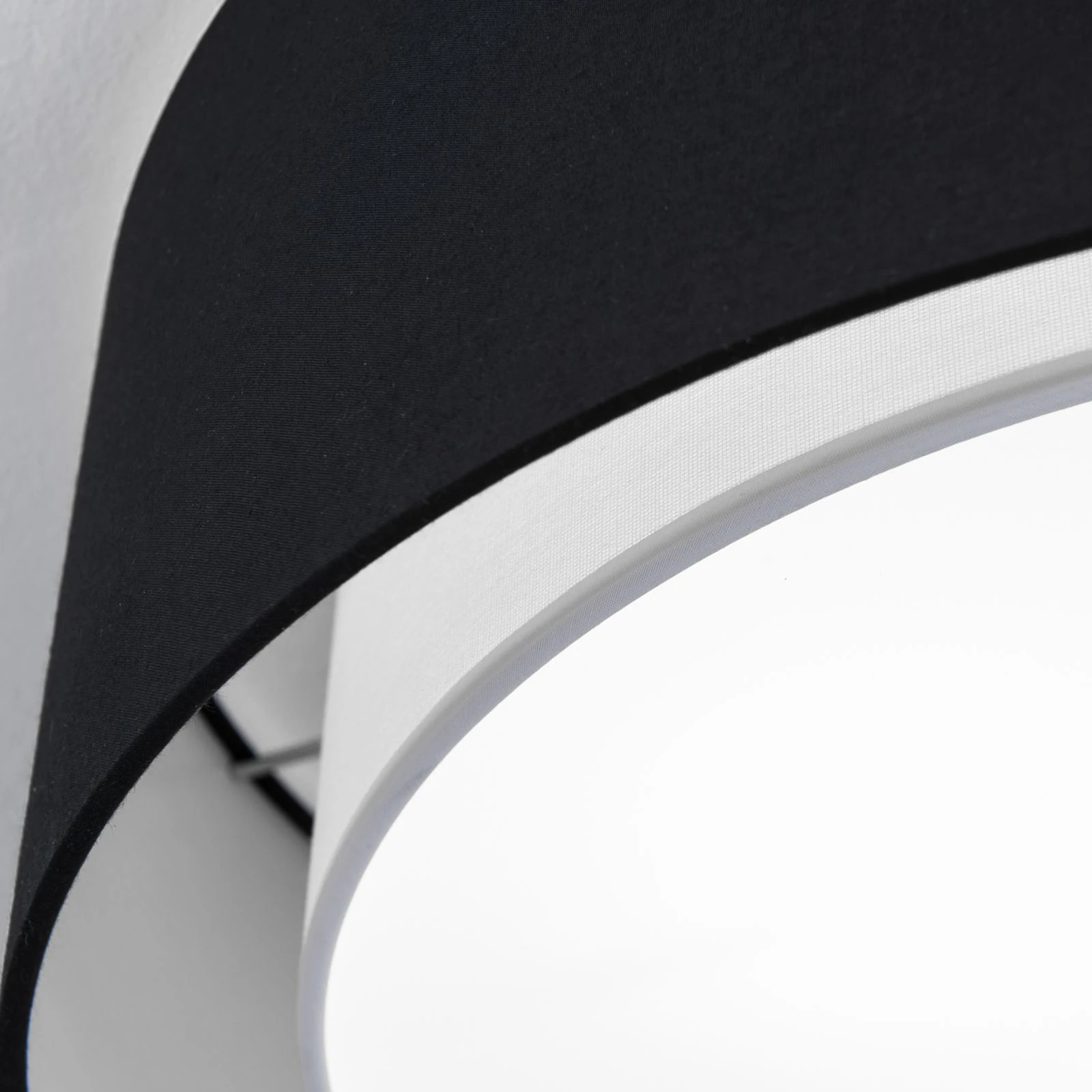 Plafonska lampa MARS, crni laneni abažur - 6