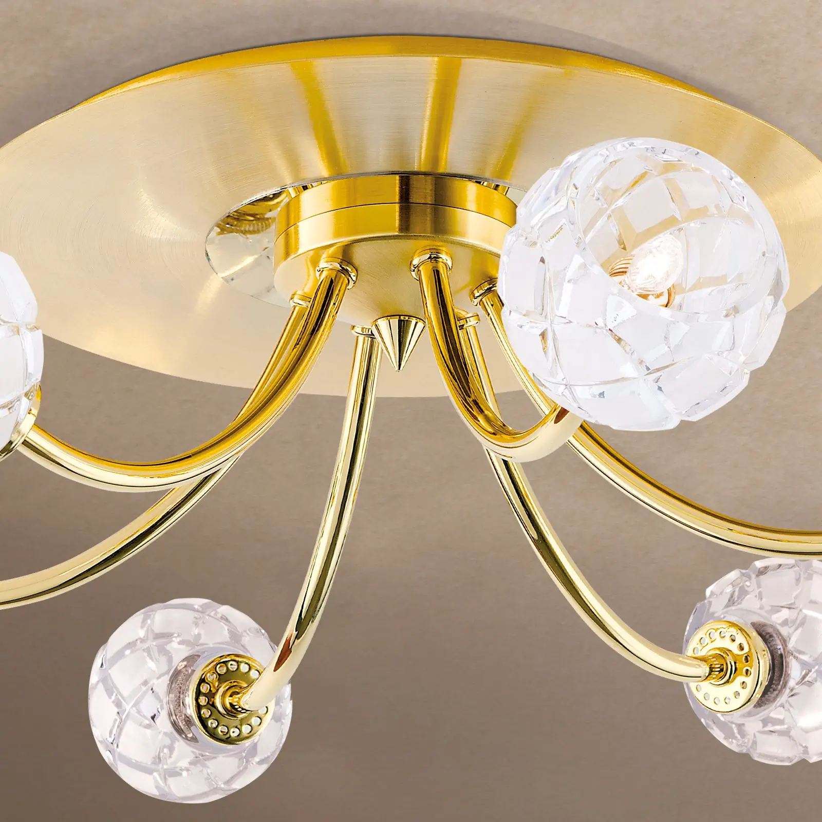 Plafonska lampa MADERNO, mat zlato, sa 6 izvora svetla - 3