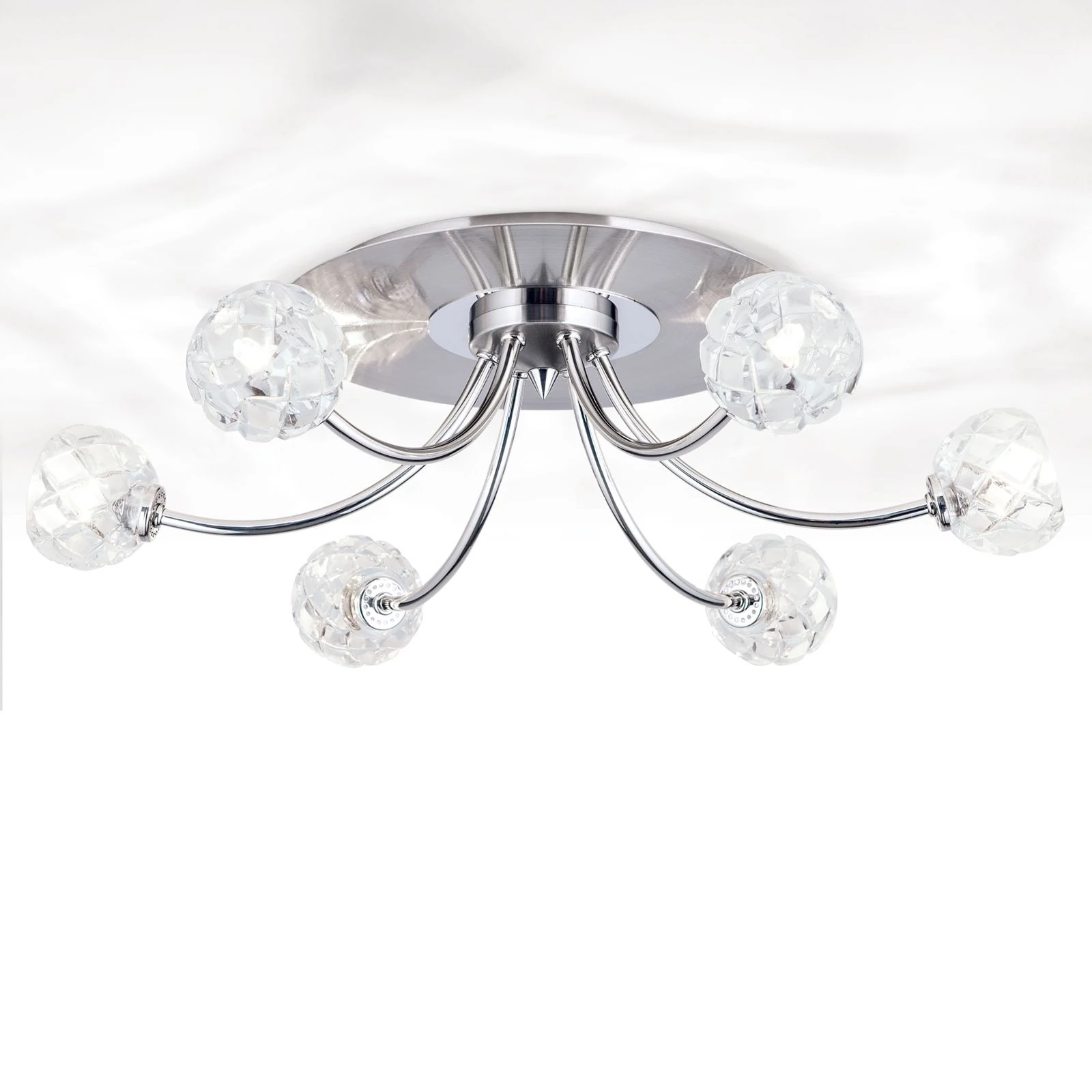 Plafonska lampa MADERNO, saten hrom, sa 6 izvora svetla - 10