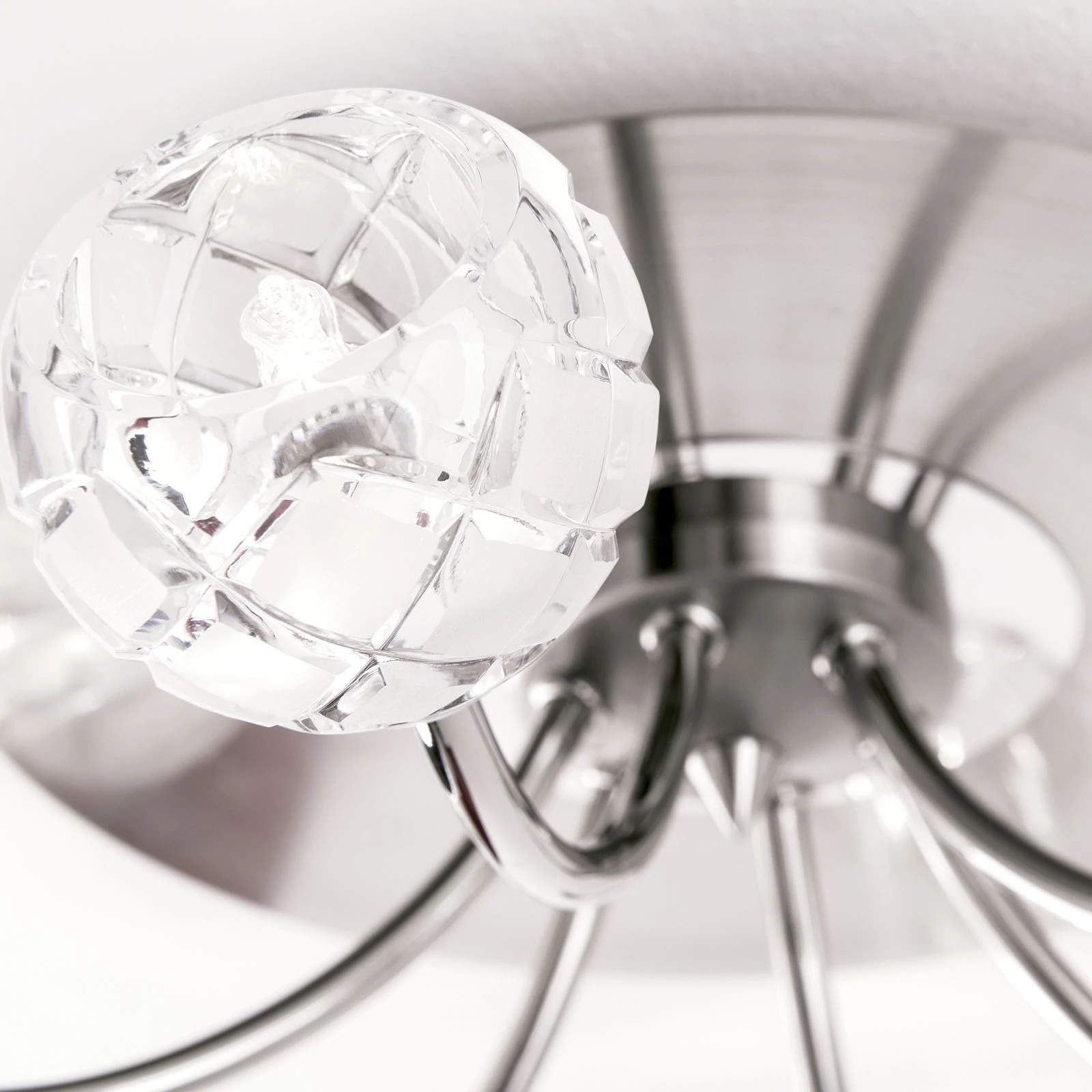 Plafonska lampa MADERNO, saten hrom, sa 6 izvora svetla - 5