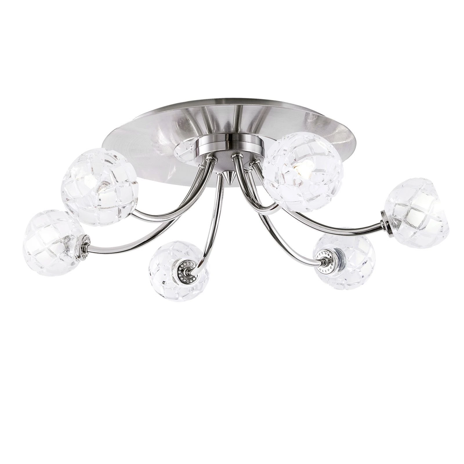 Plafonska lampa MADERNO, saten hrom, sa 6 izvora svetla - 7